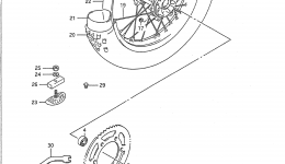 REAR WHEEL (MODEL L/M) for мотоцикла SUZUKI RM2501990 year 