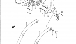 PILLION RIDER HANDLE для мотоцикла SUZUKI Intruder (VS750GLP)1988 г. 