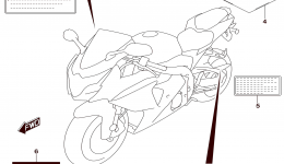 LABEL (GSX-R1000L6 E33) для мотоцикла SUZUKI GSX-R10002016 г. 