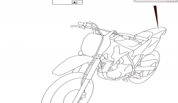 LABEL (DR-Z125LL6 E28) для мотоцикла SUZUKI DR-Z125L2016 г. 