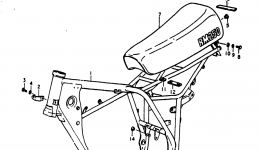 FRAME - SEAT for мотоцикла SUZUKI RM2501977 year 