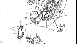 REAR WHEEL (MODEL G) for мотоцикла SUZUKI RM2501986 year 