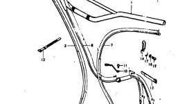 HANDLEBAR - CONTROL CABLE для мотоцикла SUZUKI TM1251975 г. 