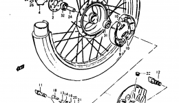 FRONT WHEEL (DS185C for мотоцикла SUZUKI DS1851978 year 