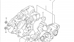 CRANKCASE (MODEL L/M) for мотоцикла SUZUKI RM1251991 year 