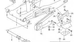 REAR SWINGING ARM (MODEL L/M/N/P) для мотоцикла SUZUKI DR3501994 г. 