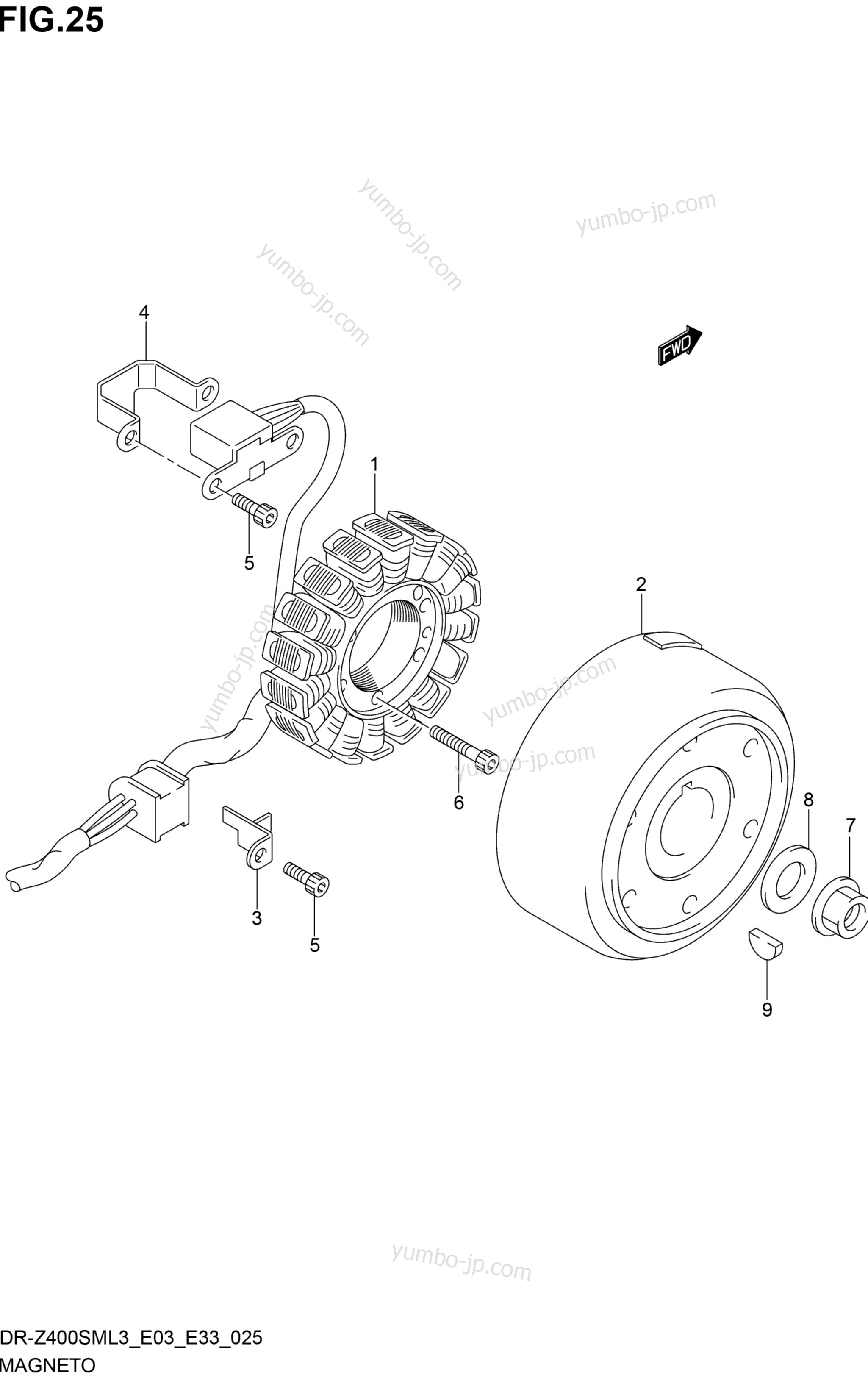 MAGNETO for motorcycles SUZUKI DR-Z400SM 2013 year