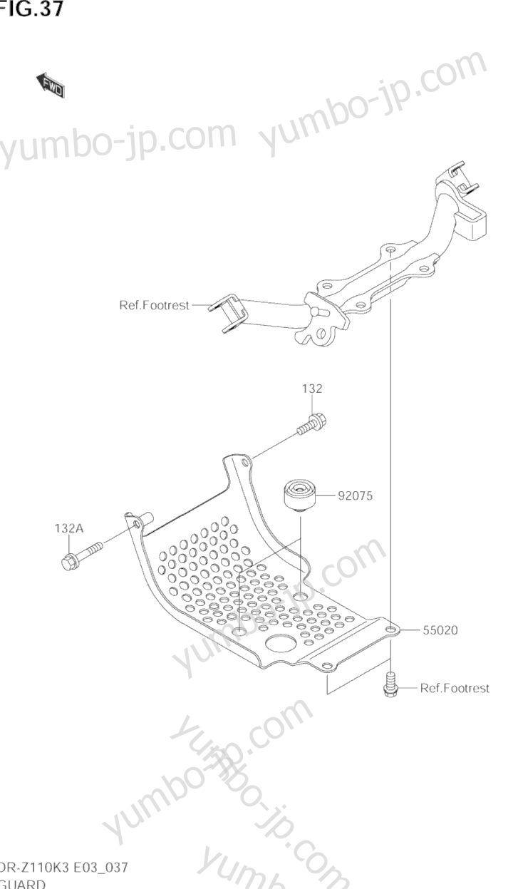 Guard for motorcycles SUZUKI DR-Z110 2004 year