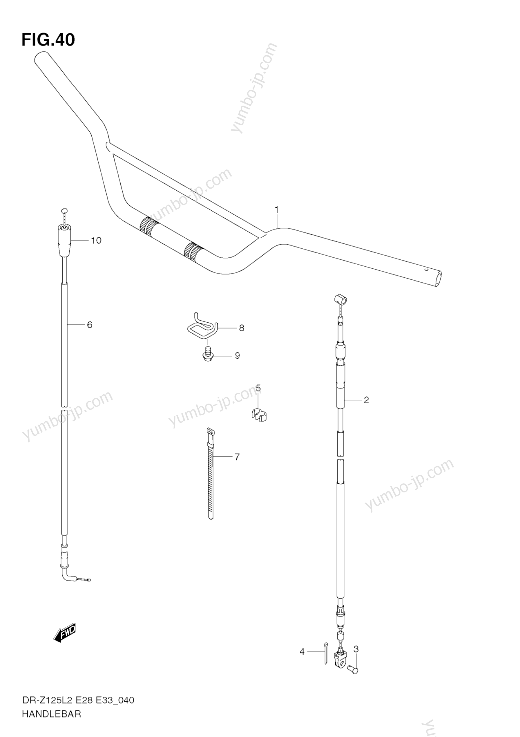 HANDLEBAR (DR-Z125L E33) for motorcycles SUZUKI DR-Z125L 2012 year