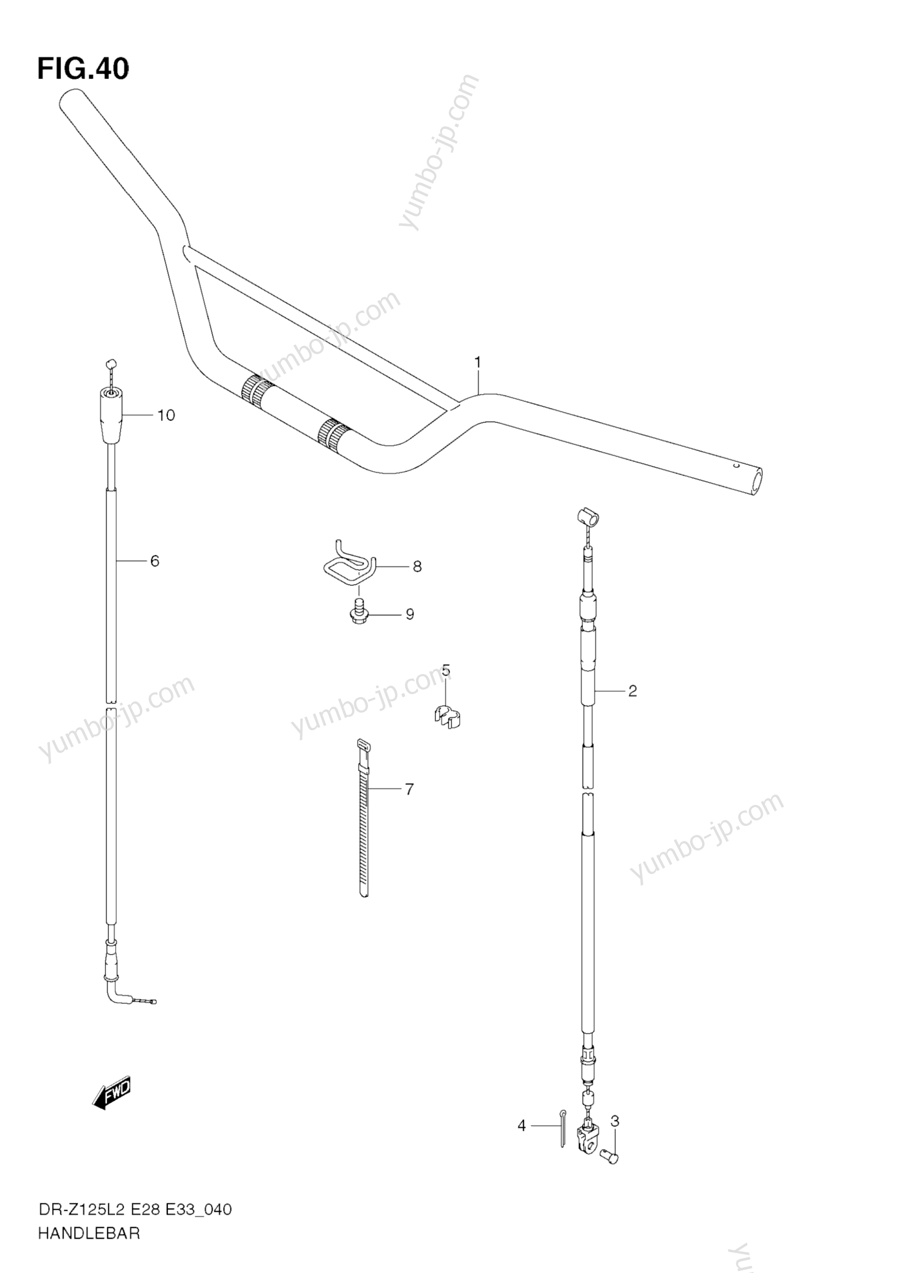 HANDLEBAR (DR-Z125L E33) для мотоциклов SUZUKI DR-Z125L 2012 г.