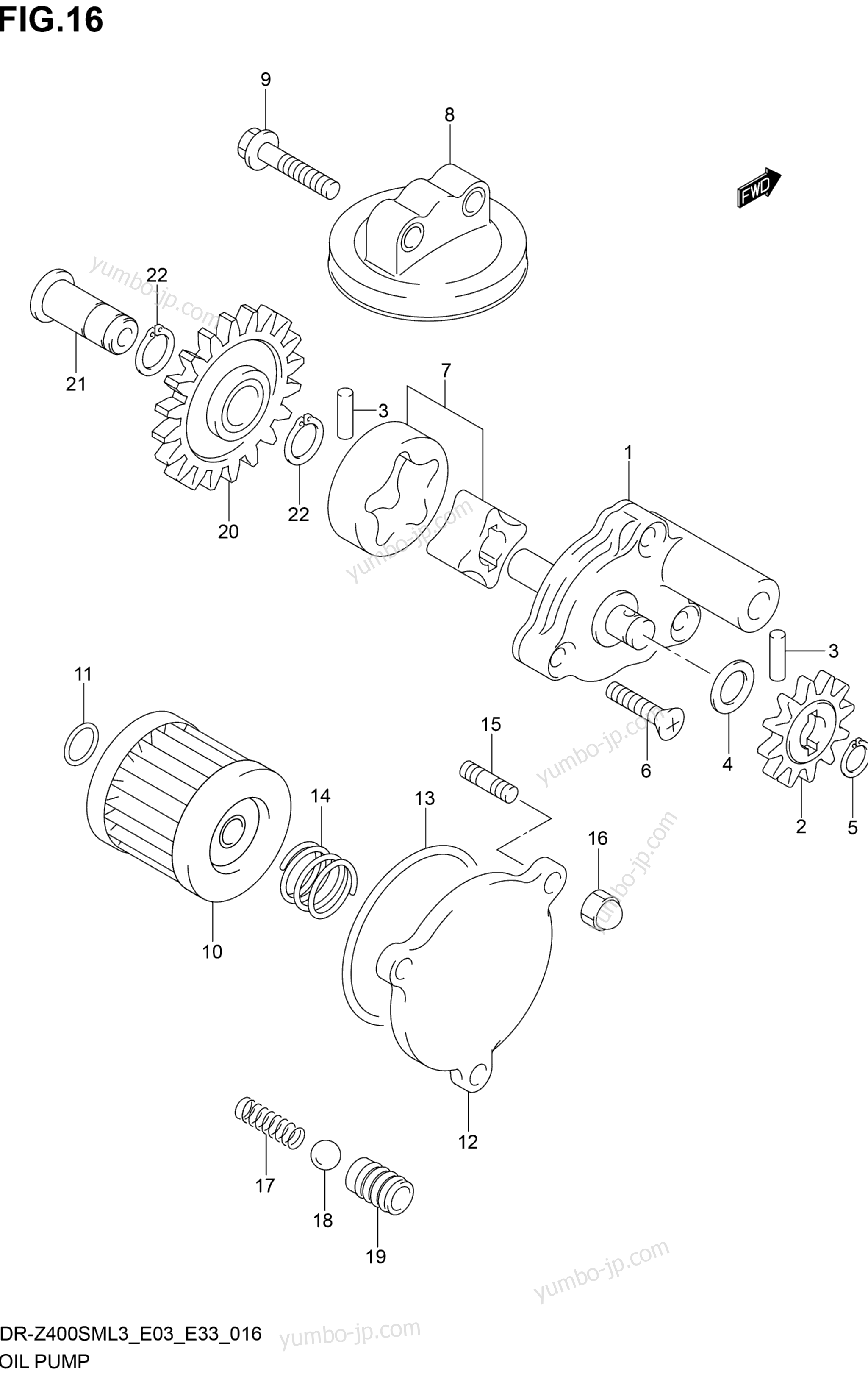 OIL PUMP for motorcycles SUZUKI DR-Z400SM 2013 year