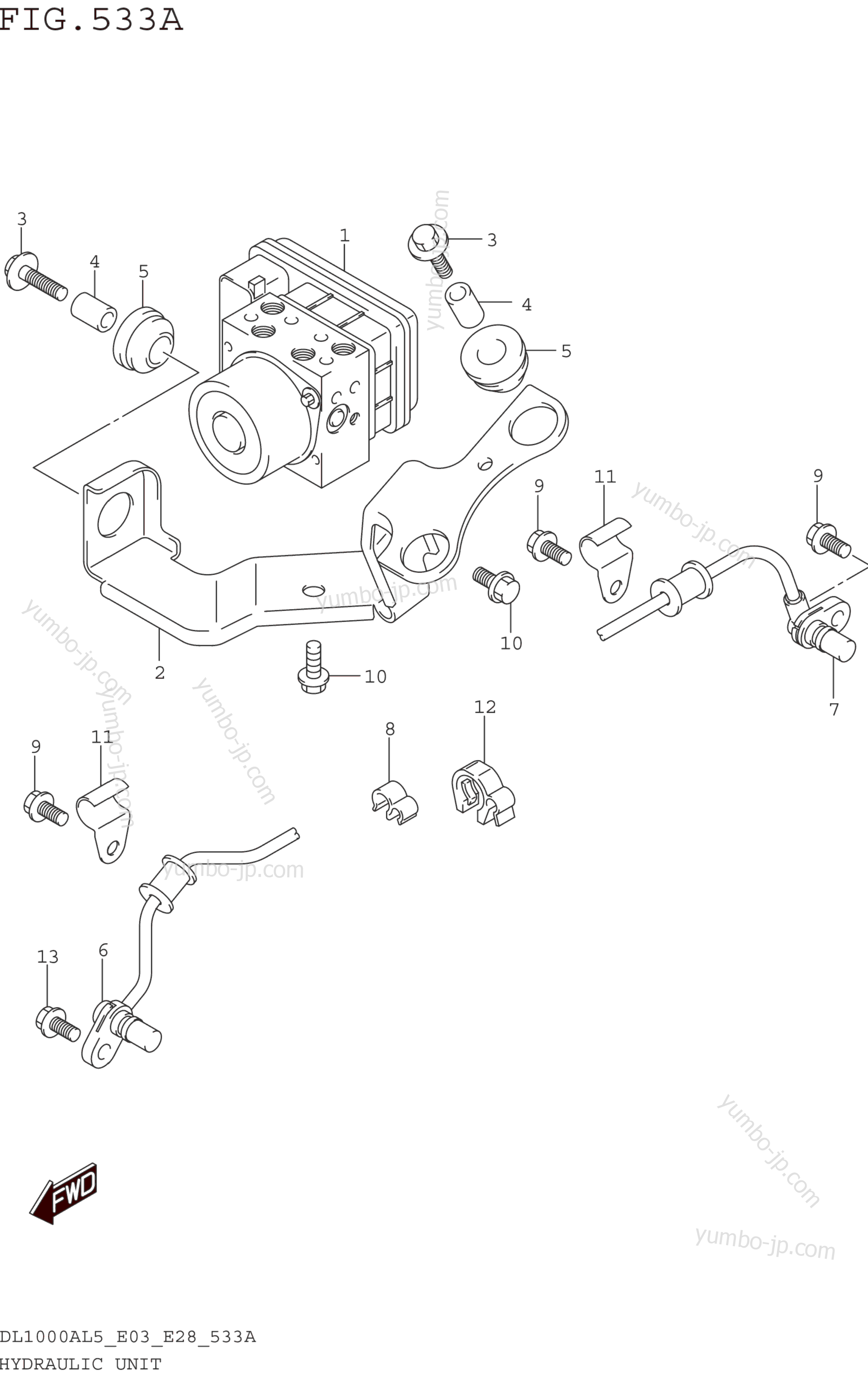 HYDRAULIC UNIT for motorcycles SUZUKI DL1000A 2015 year