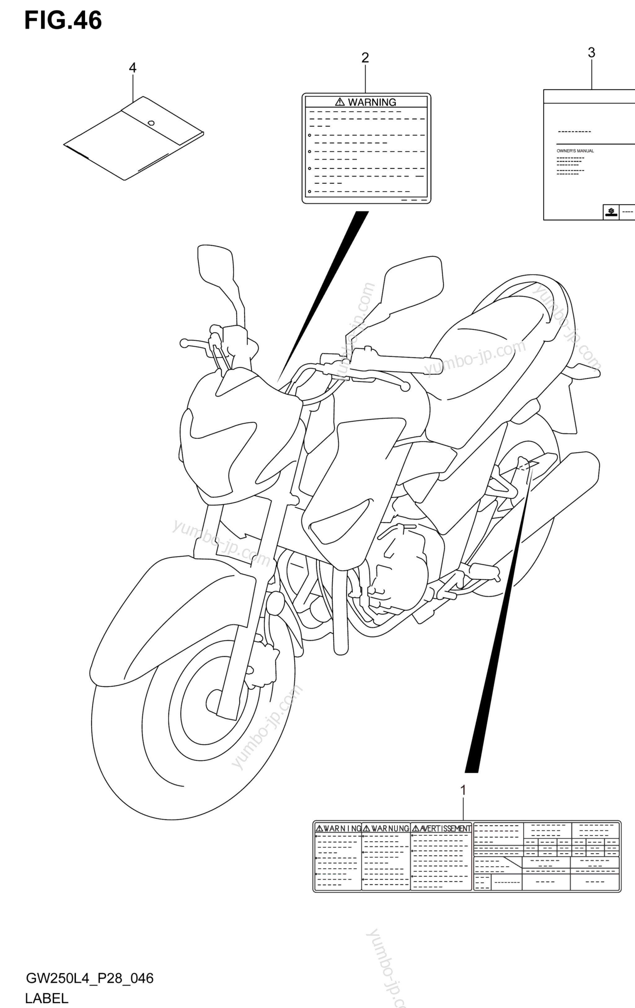 Эмблемы, наклейки для мотоциклов SUZUKI GW250 2014 г.