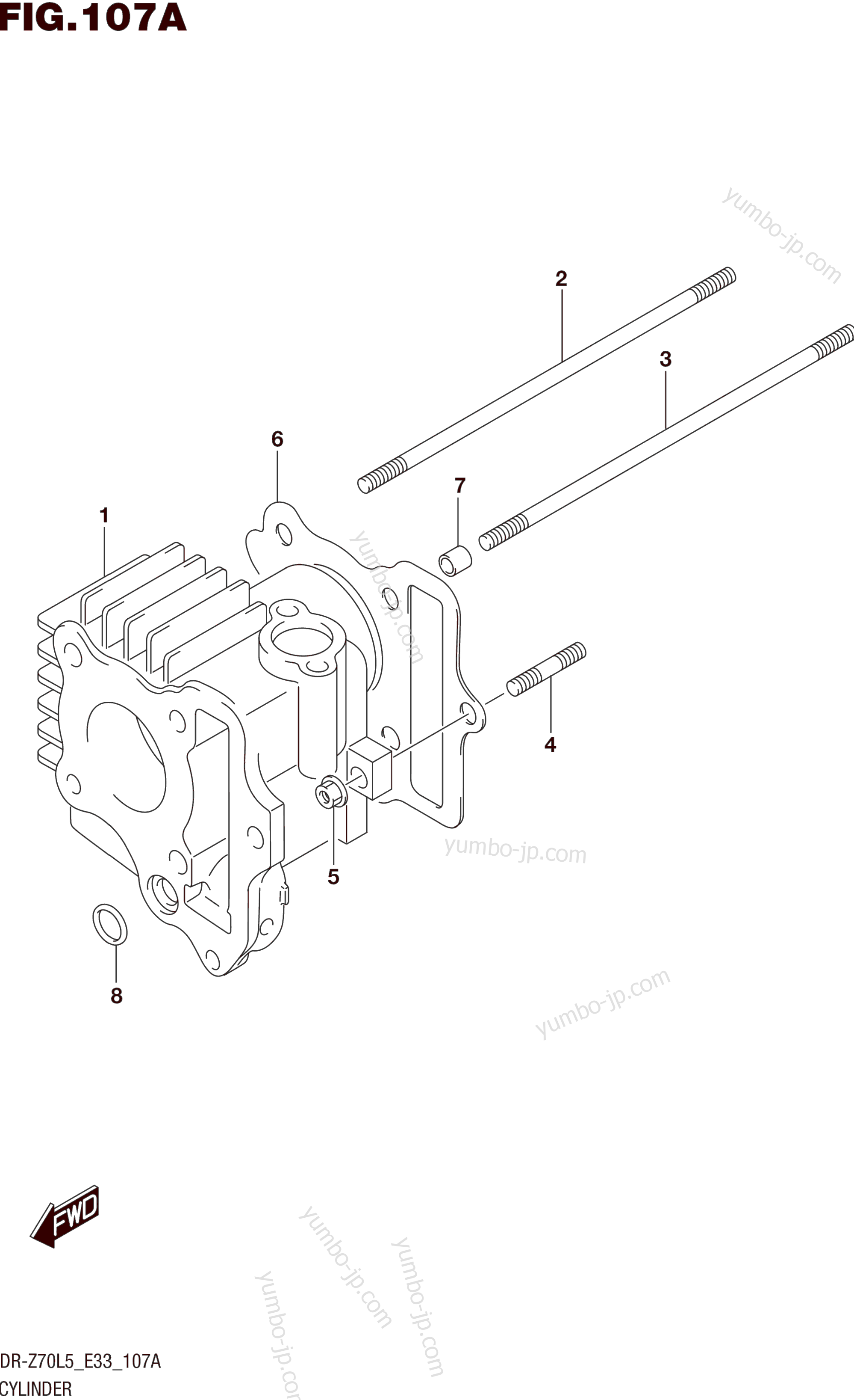 CYLINDER for motorcycles SUZUKI DR-Z70 2015 year