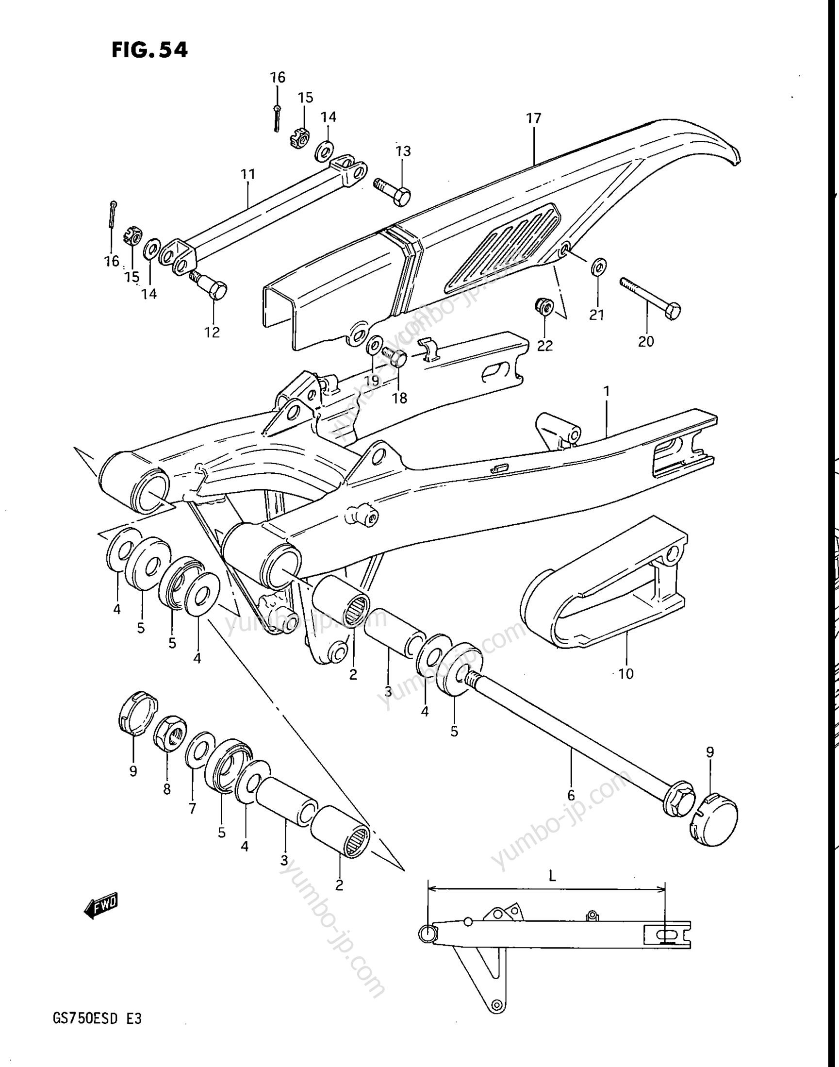 REAR SWINGING ARM для мотоциклов SUZUKI GS750ES 1983 г.