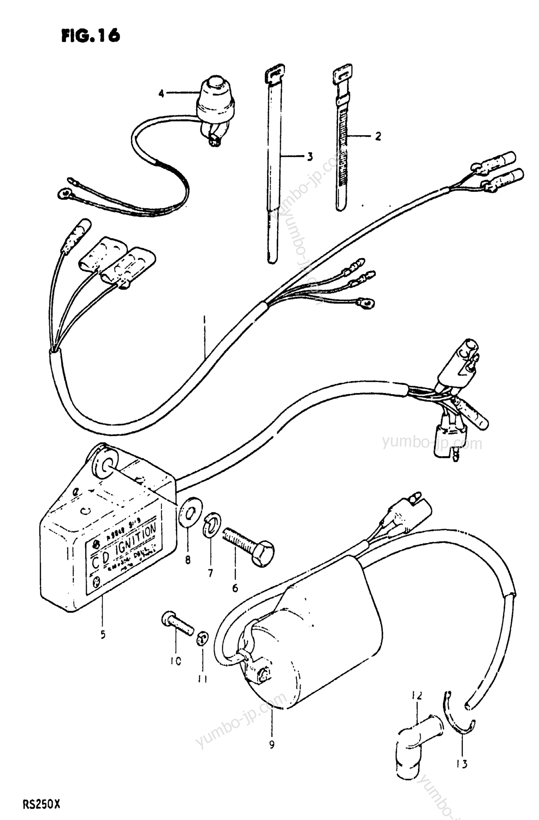 Electrical for motorcycles SUZUKI RS250 1981 year