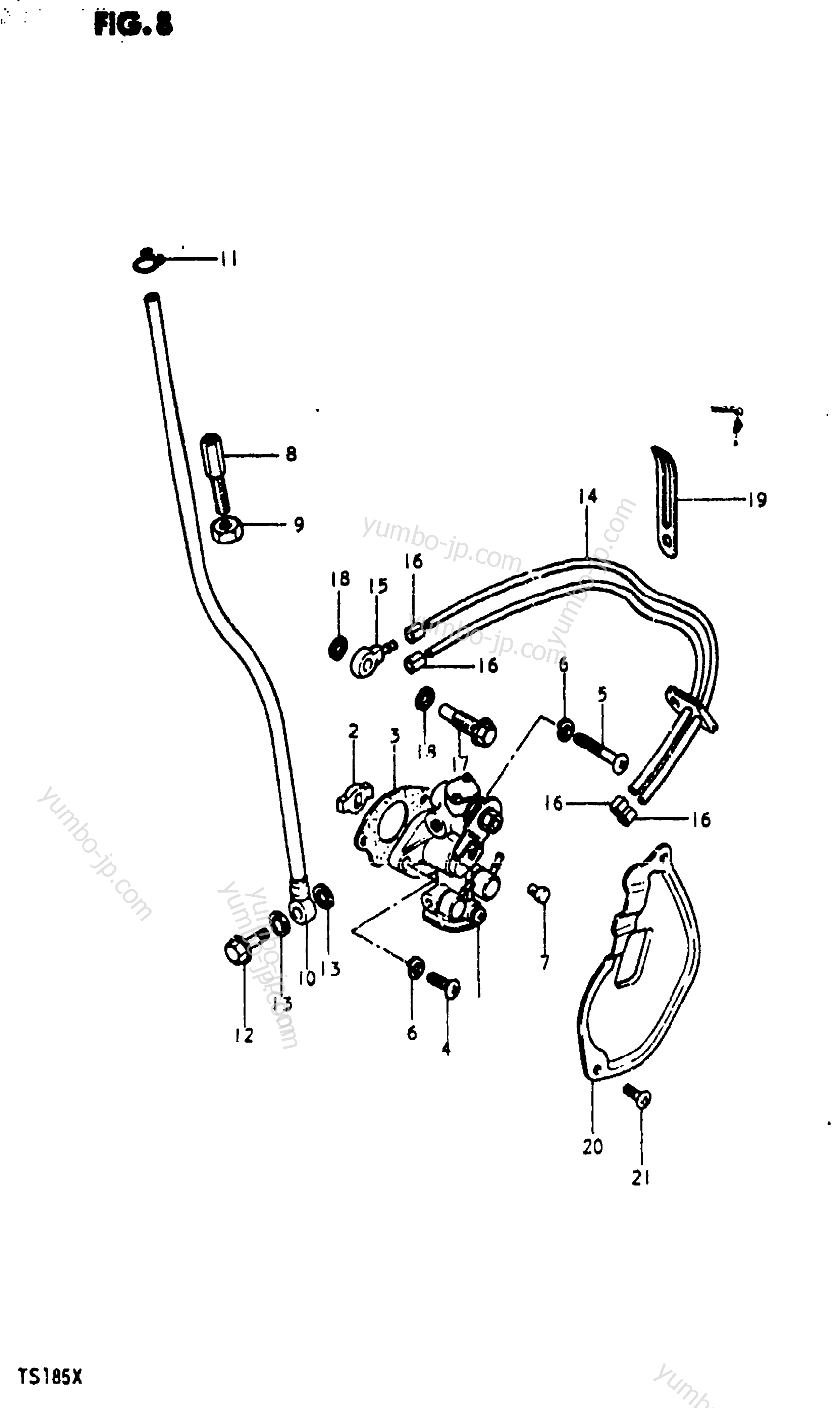 OIL PUMP for motorcycles SUZUKI TS185 1981 year