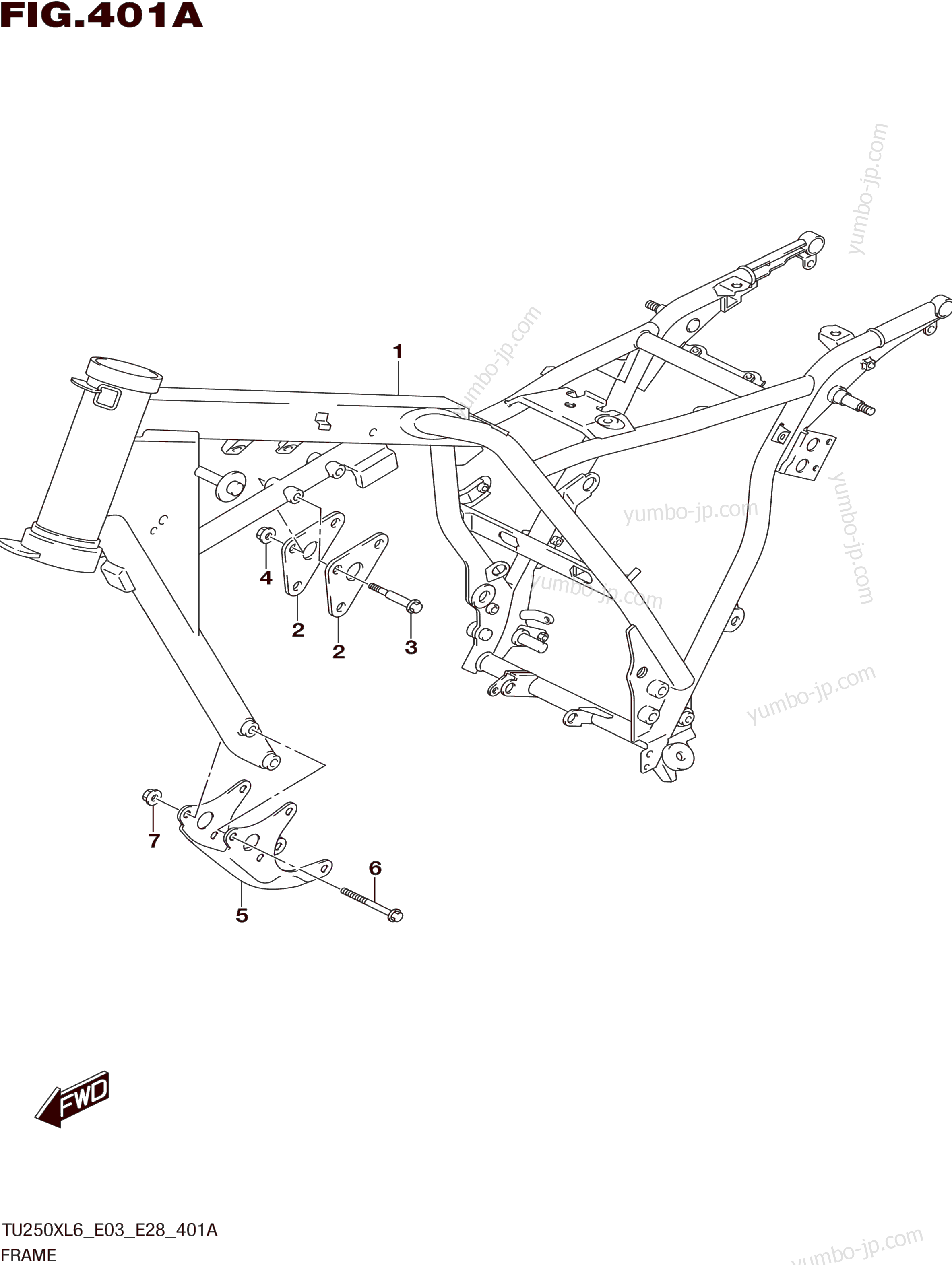 FRAME for motorcycles SUZUKI TU250X 2016 year