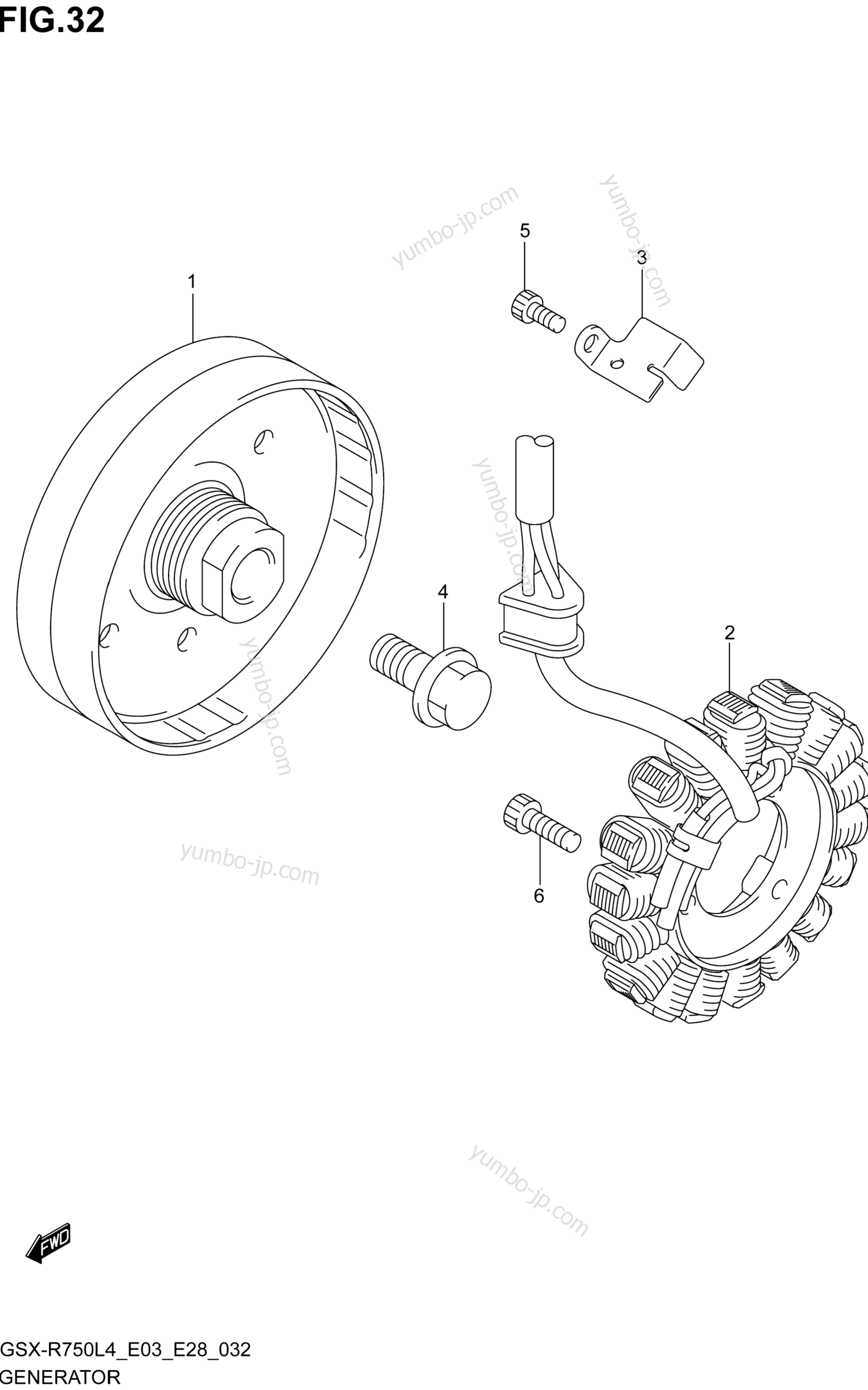 GENERATOR for motorcycles SUZUKI GSX-R750 2014 year