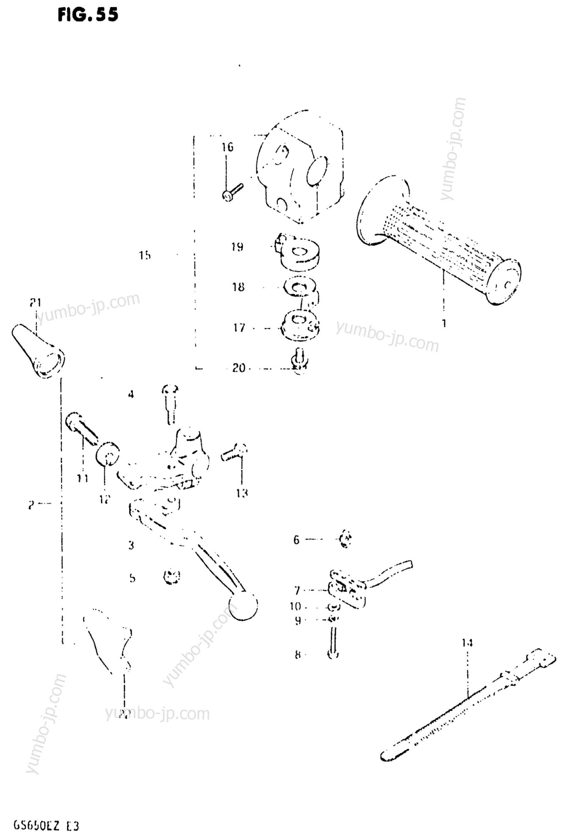 LEFT HANDLE SWITCH (MODEL Z) for motorcycles SUZUKI GS650E 1982 year