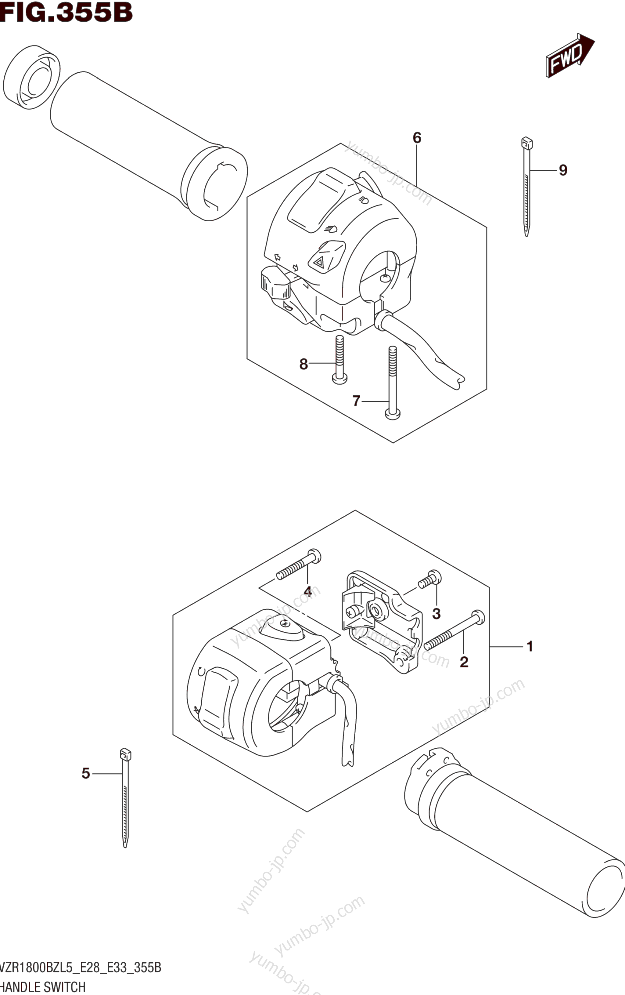 HANDLE SWITCH (VZR1800BZL5 E33) for motorcycles SUZUKI VZR1800BZ 2015 year