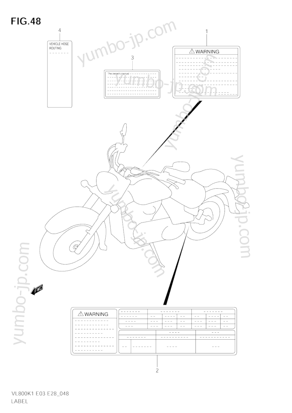 Эмблемы, наклейки для мотоциклов SUZUKI Volusia (VL800Z) 2001 г.