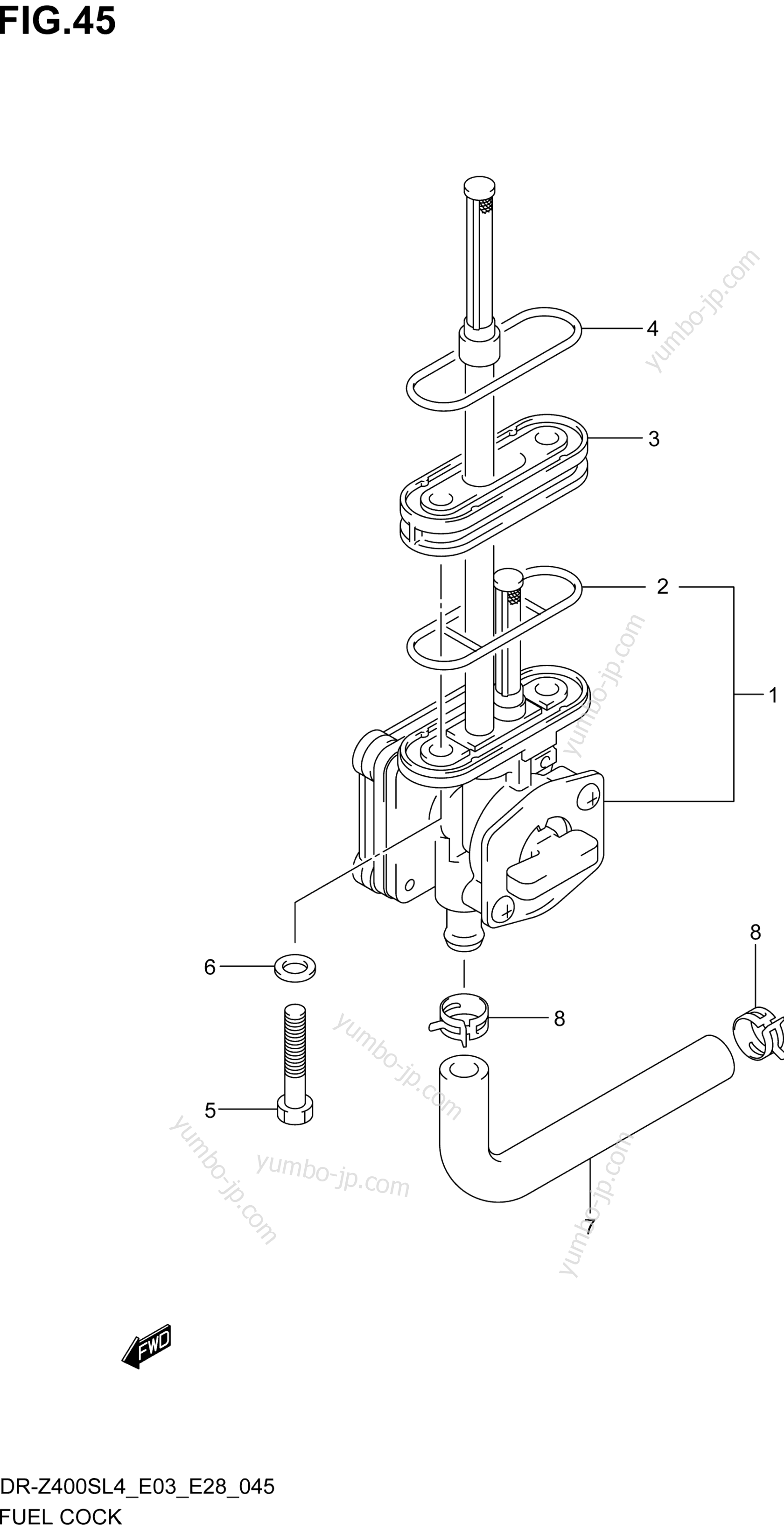 FUEL COCK for motorcycles SUZUKI DR-Z400S 2014 year