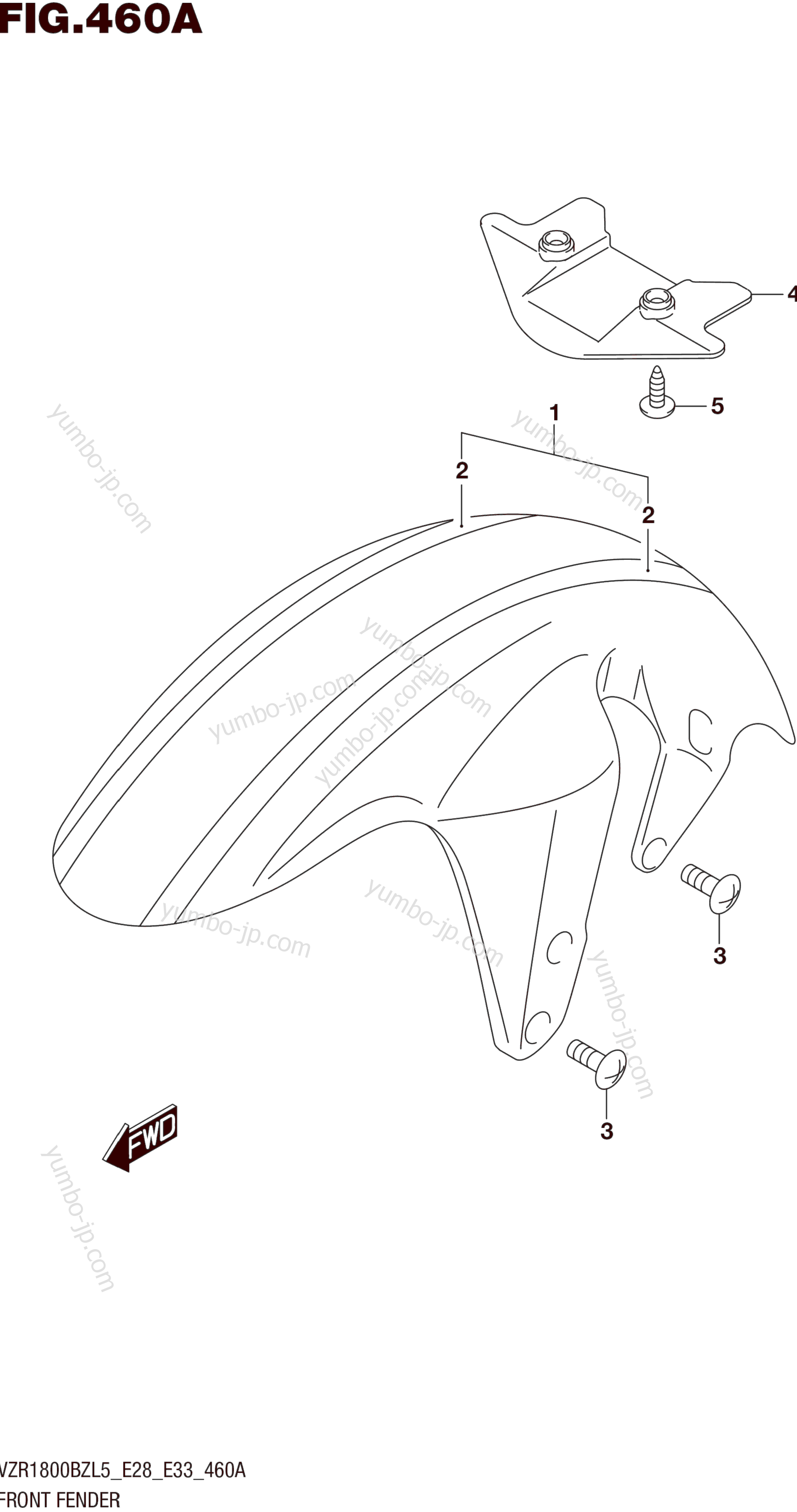 FRONT FENDER (VZR1800BZL5 E28) для мотоциклов SUZUKI VZR1800BZ 2015 г.