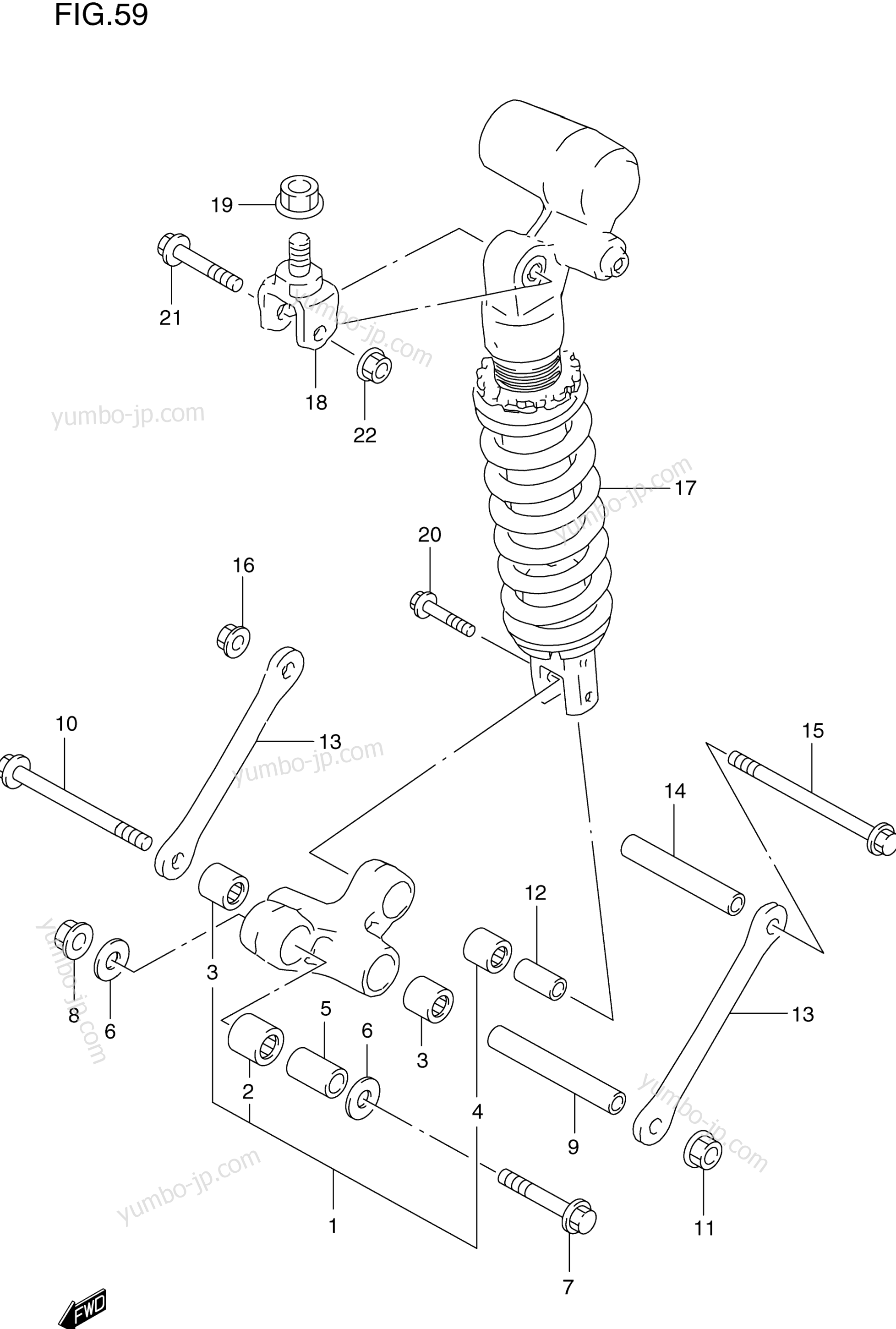 REAR CUSHION LEVER for motorcycles SUZUKI GSX-R600 1999 year