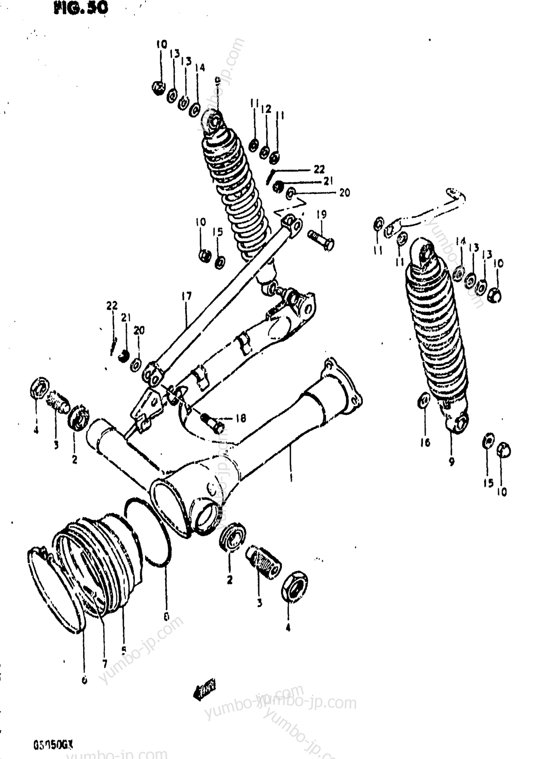 REAR SWINGING ARM для мотоциклов SUZUKI GS850G 1981 г.