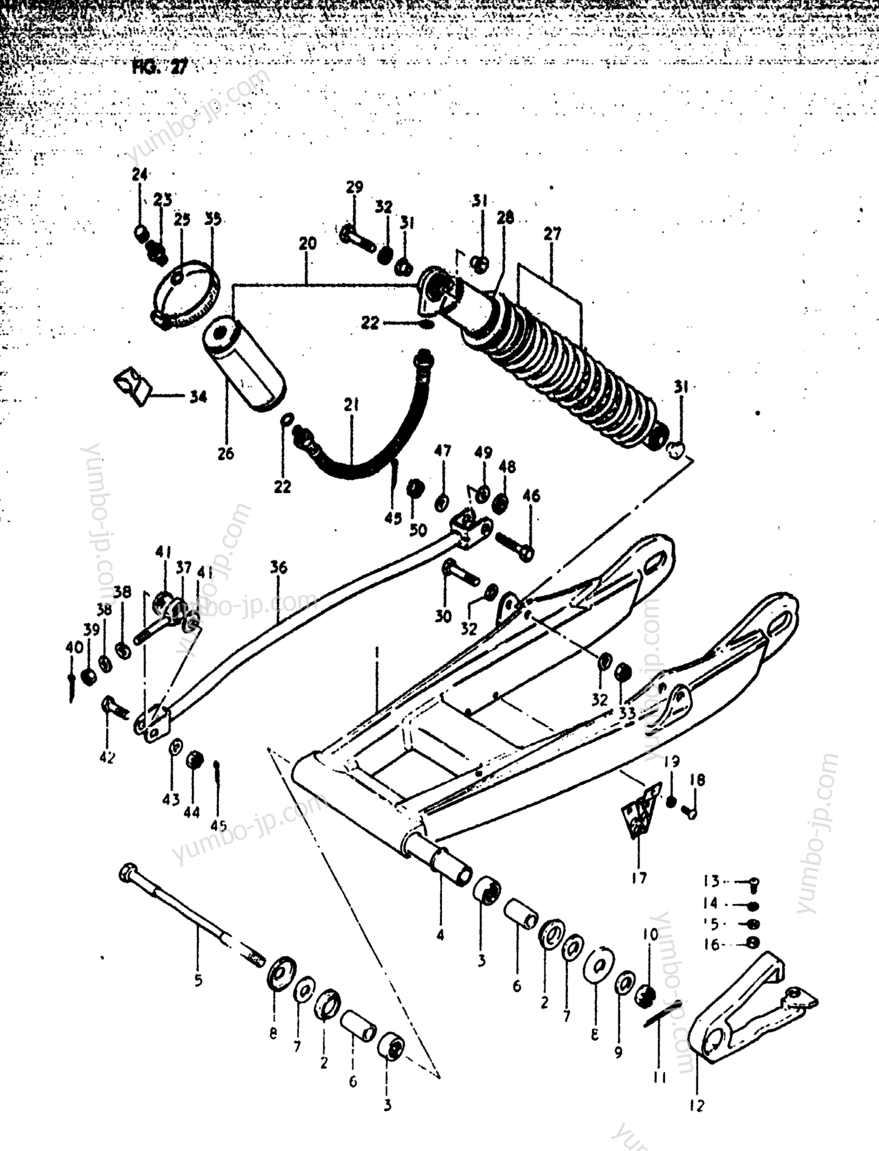 REAR SWINGING ARM (RM125T) для мотоциклов SUZUKI RM125 1979 г.