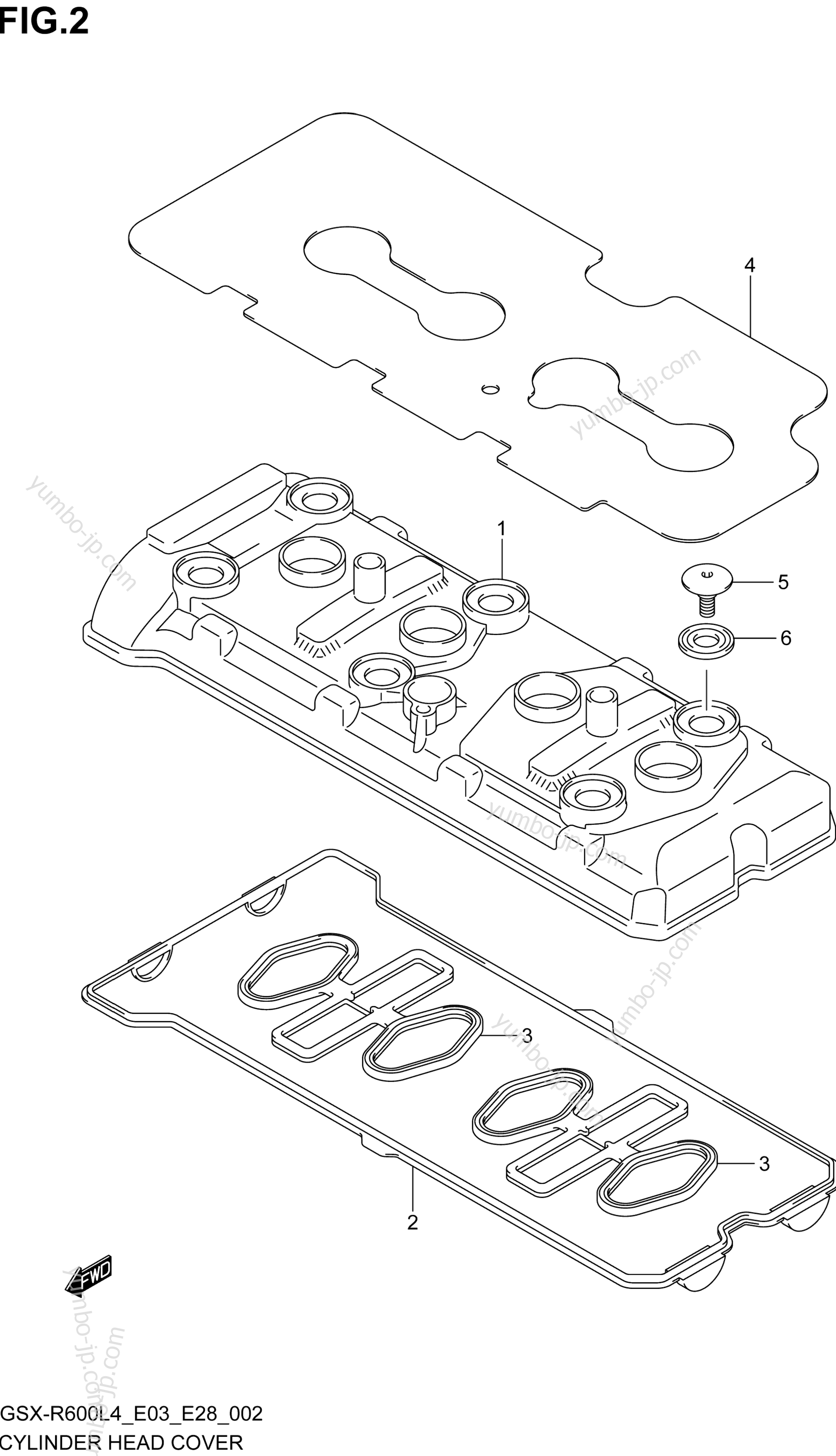 CYLINDER HEAD COVER for motorcycles SUZUKI GSX-R600 2014 year