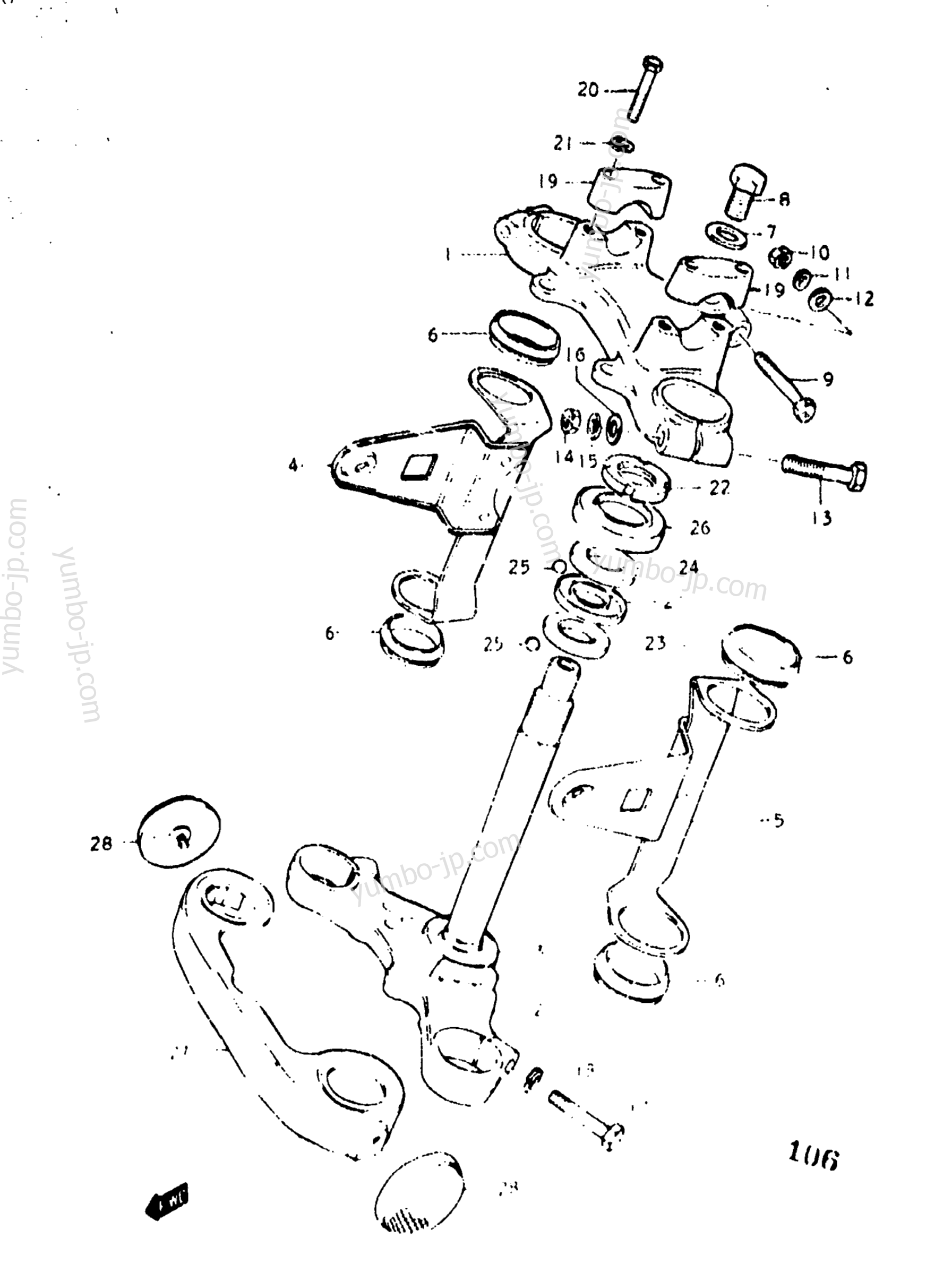 STEERING STEM для мотоциклов SUZUKI GS400 1977 г.