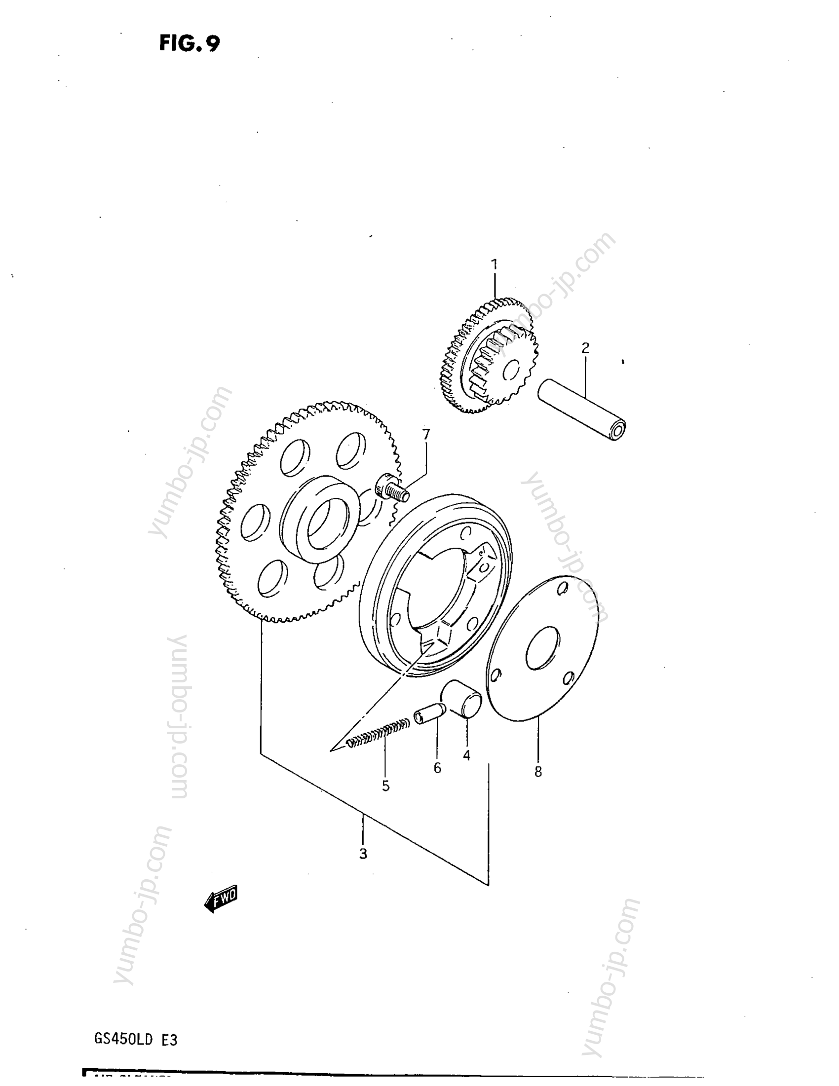 STARTER CLUTCH для мотоциклов SUZUKI GS450L 1983 г.