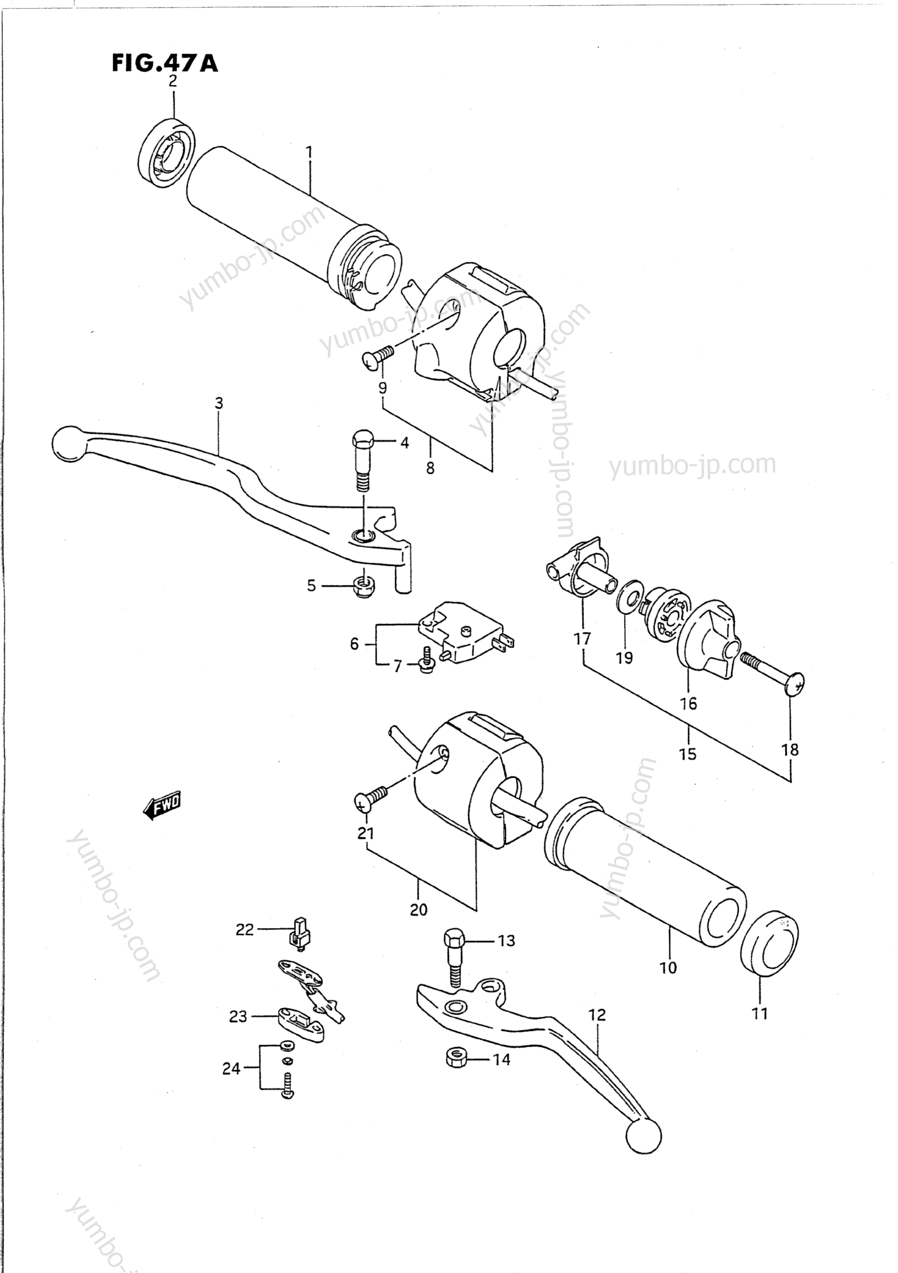 HANDLE SWITCH (MODEL L/M/N/P/R) for motorcycles SUZUKI Intruder (VS1400GLP) 1988 year
