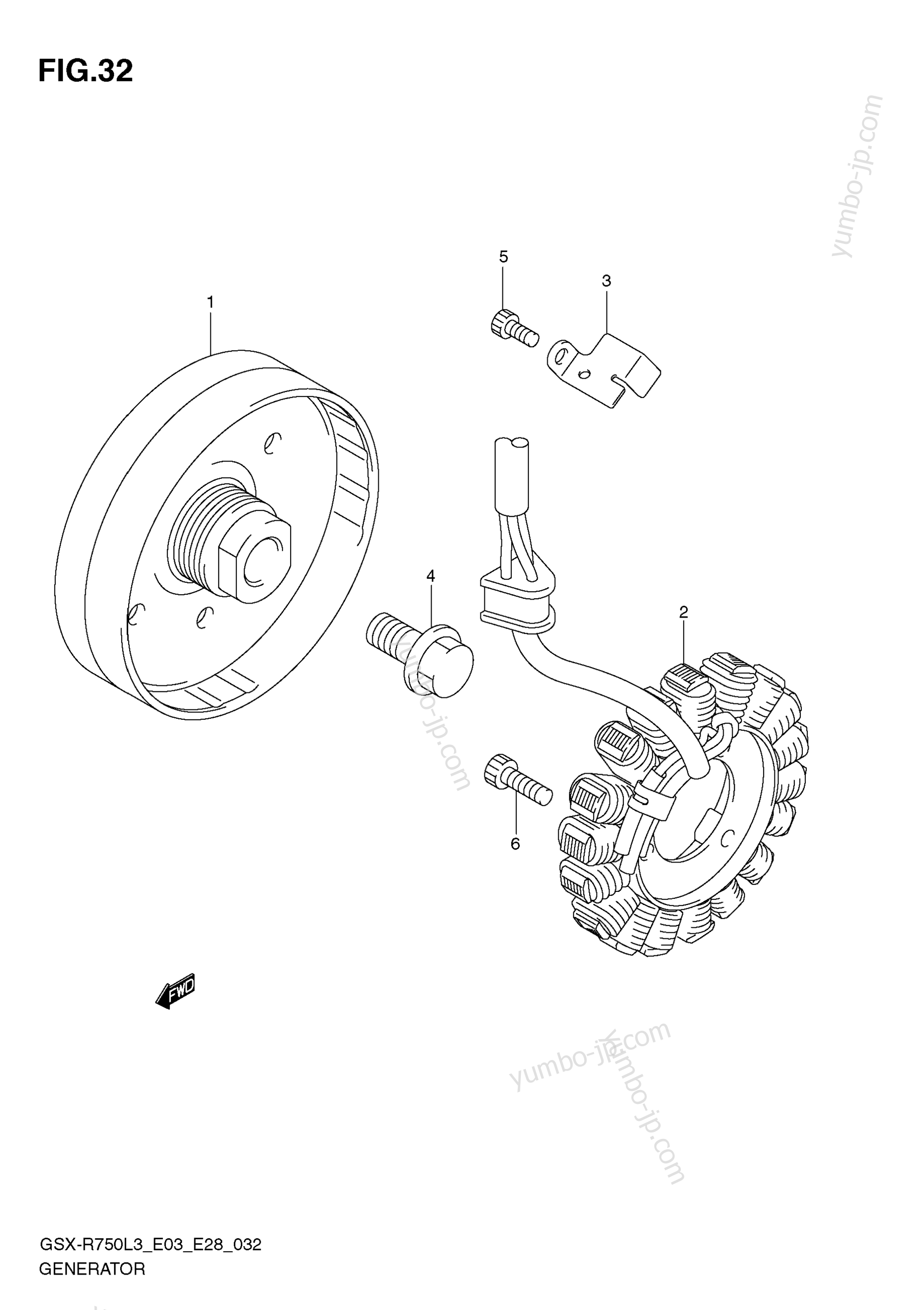 GENERATOR for motorcycles SUZUKI GSX-R750 2013 year