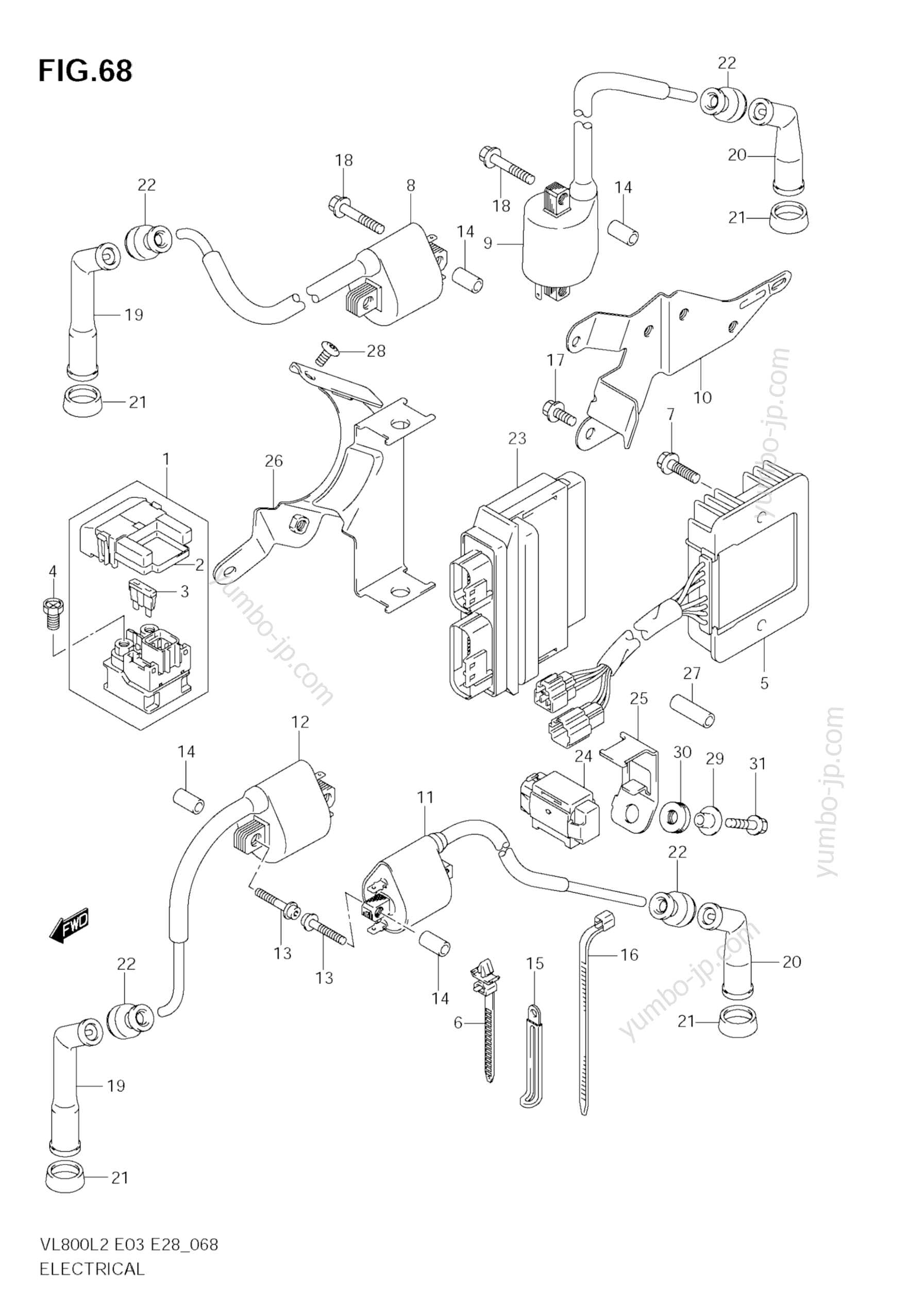 ELECTRICAL (VL800T  E33) для мотоциклов SUZUKI Boulevard C50 (VL800) 2012 г.