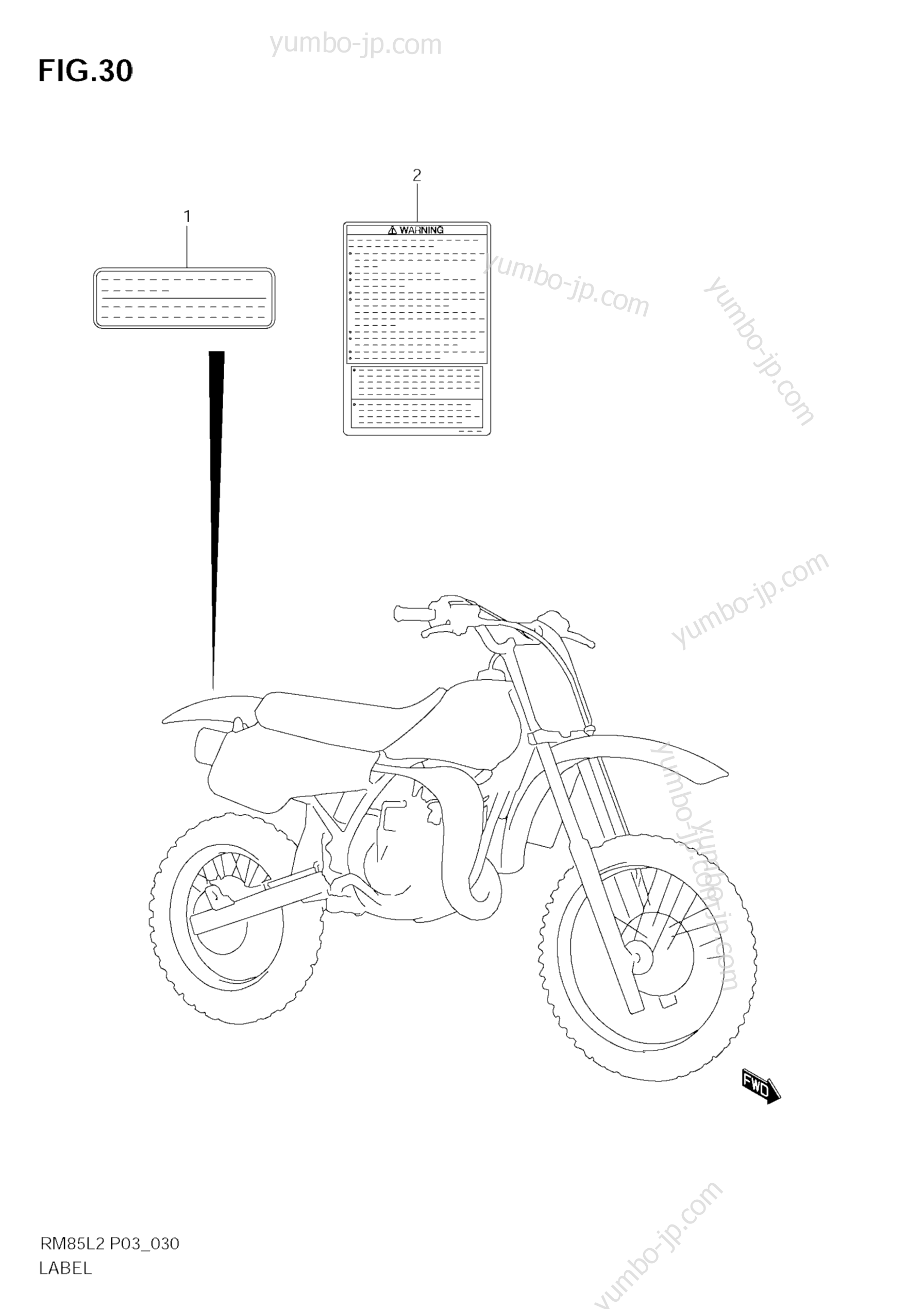 Эмблемы, наклейки для мотоциклов SUZUKI RM85L 2012 г.