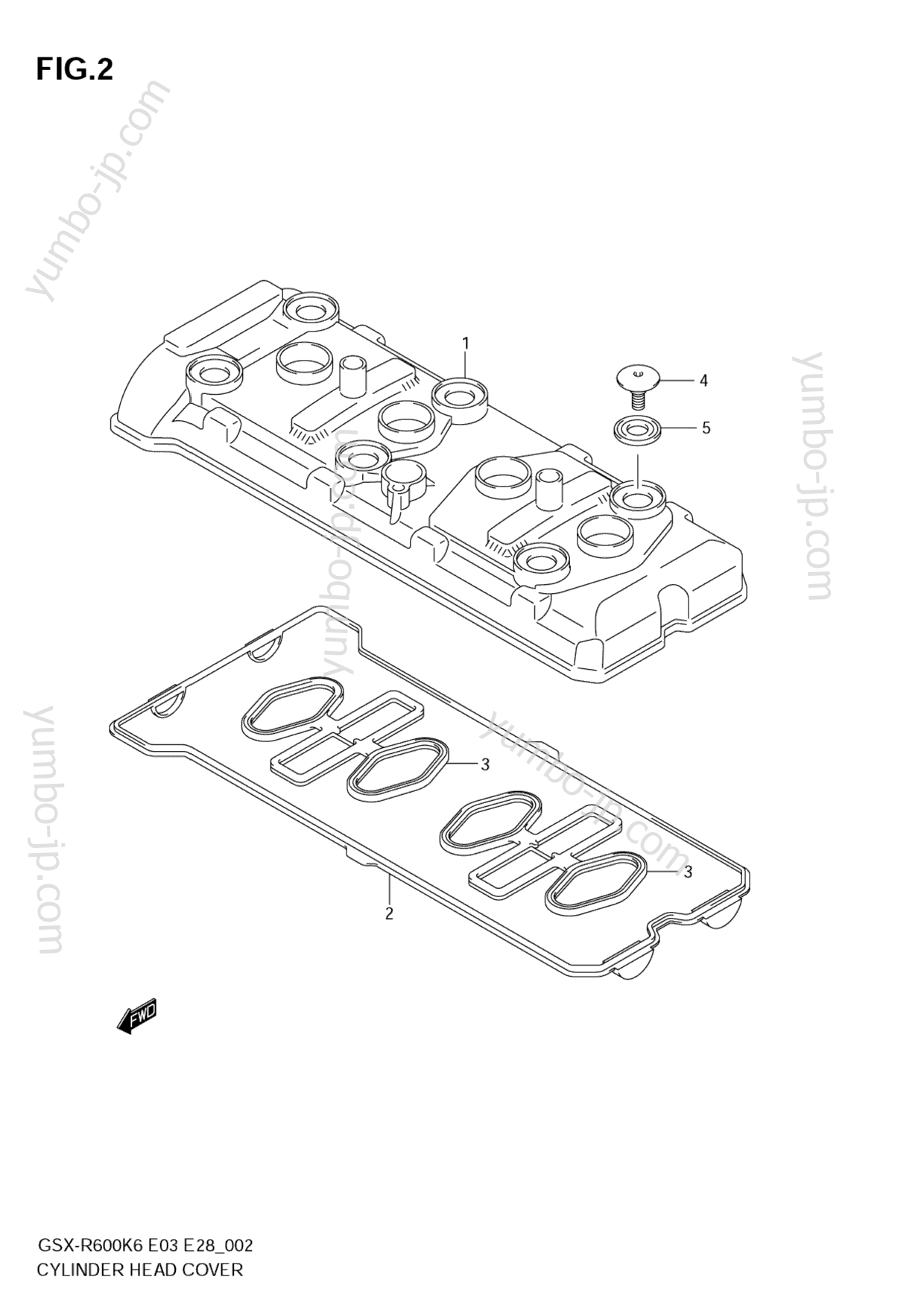 CYLINDER HEAD COVER for motorcycles SUZUKI GSX-R600 2006 year