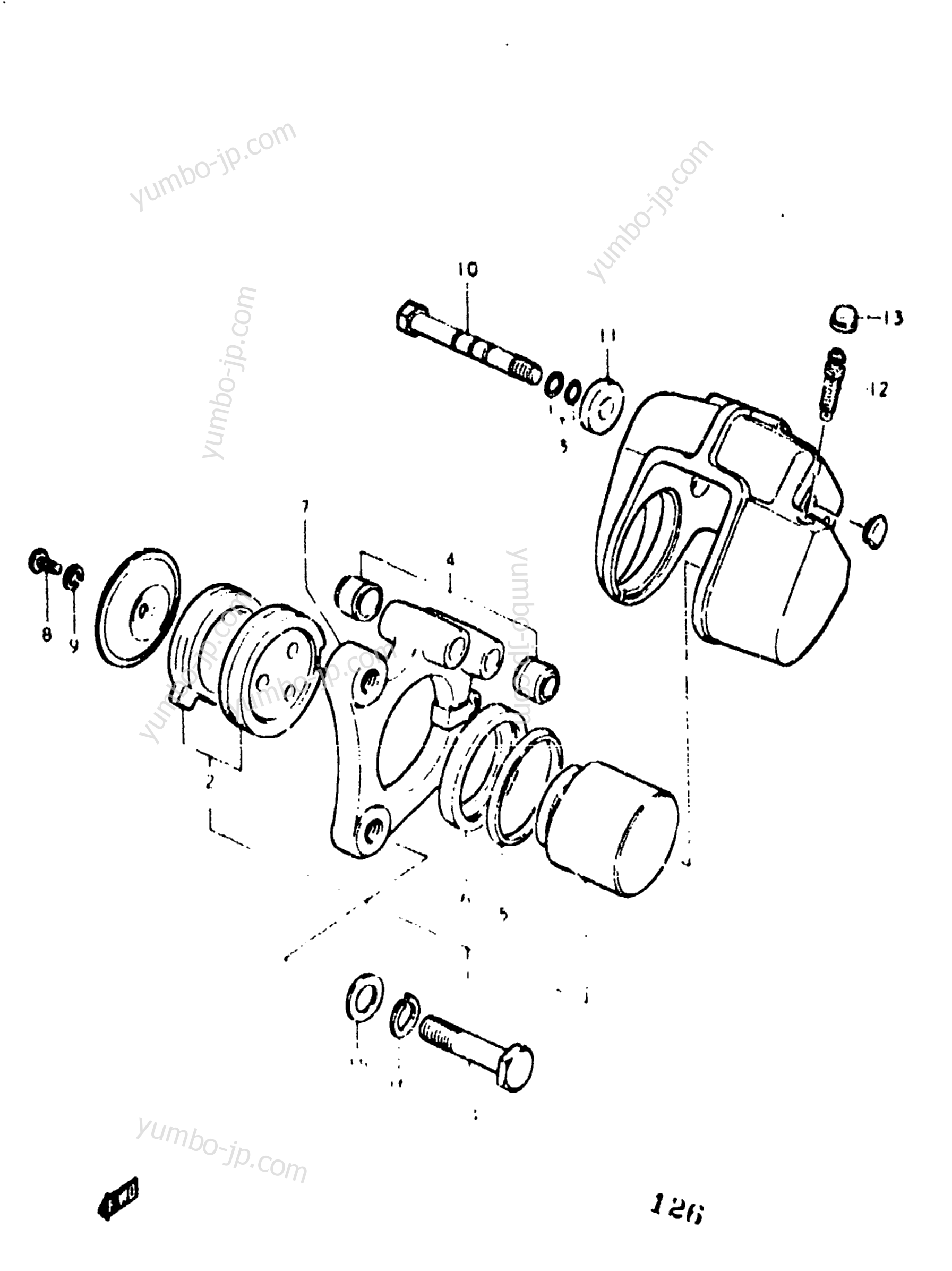 CALIPERS (GS400B) for motorcycles SUZUKI GS400 1977 year