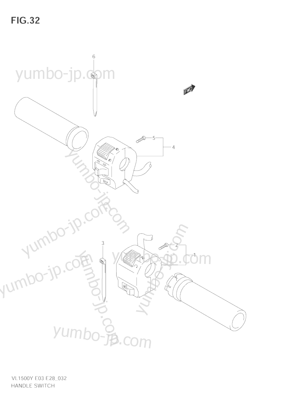 HANDLE SWITCH (MODEL W/X/Y/K1/K2) for motorcycles SUZUKI Intruder (VL1500) 2000 year