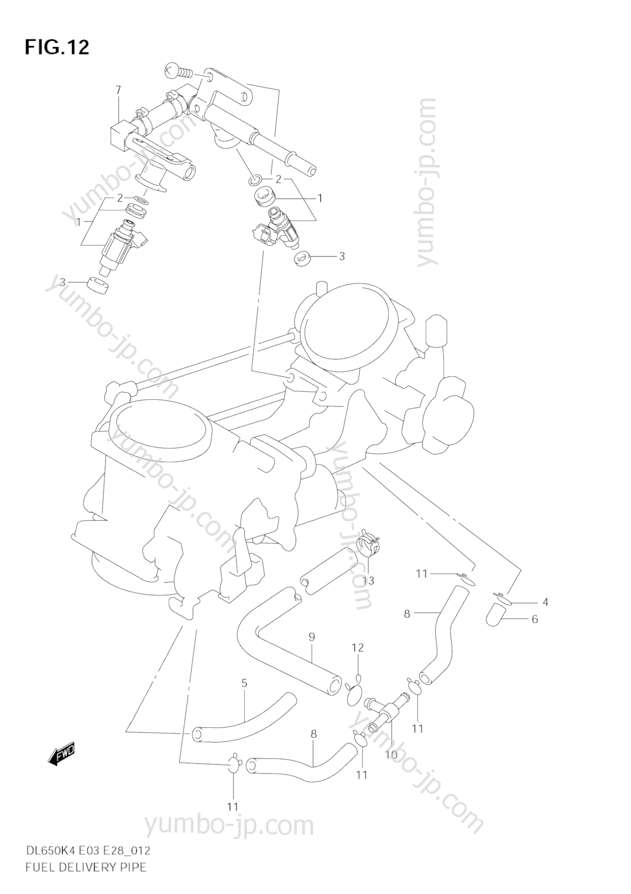 THROTTLE BODY FITTING для мотоциклов SUZUKI V-Strom (DL650) 2005 г.