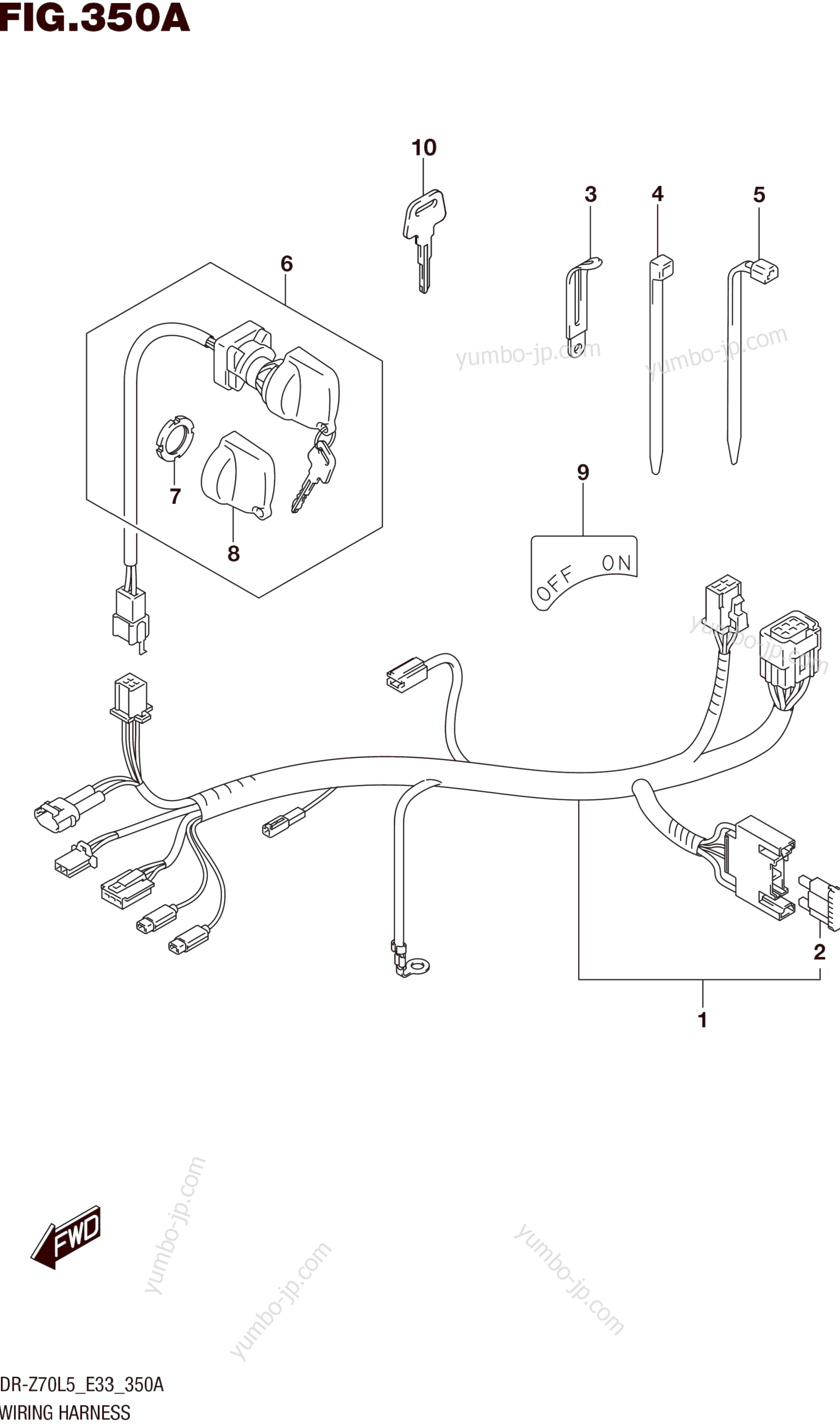 WIRING HARNESS for motorcycles SUZUKI DR-Z70 2015 year