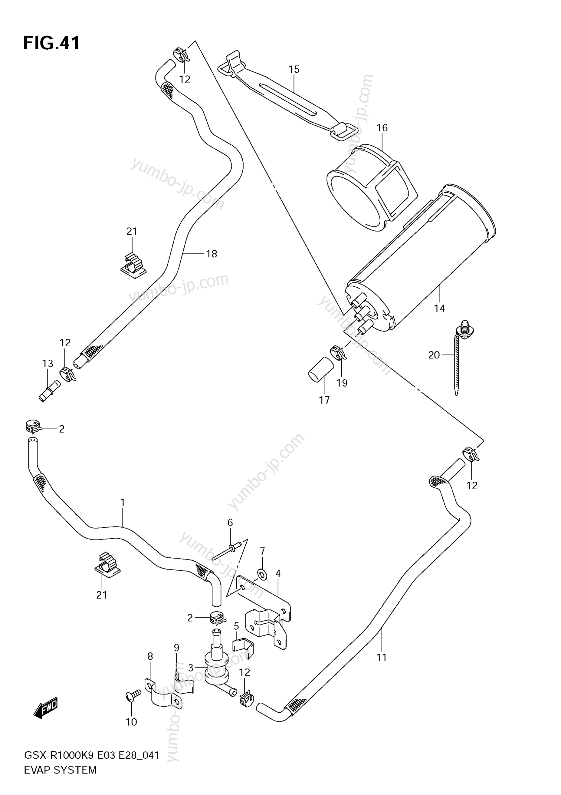 EVAPO SYSTEM (E33) для мотоциклов SUZUKI GSX-R1000 2009 г.