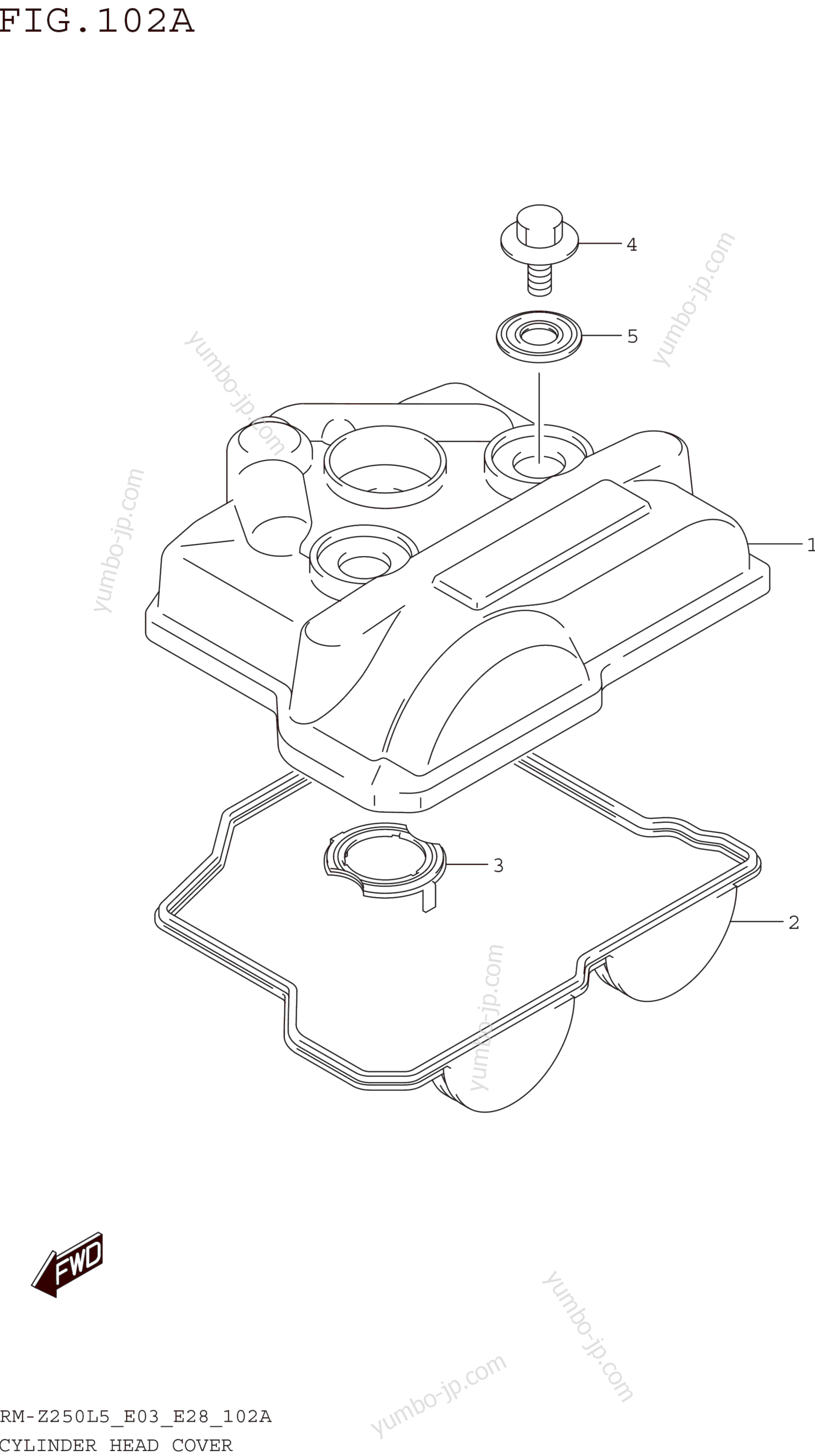 CYLINDER HEAD COVER for motorcycles SUZUKI RM-Z250 2015 year