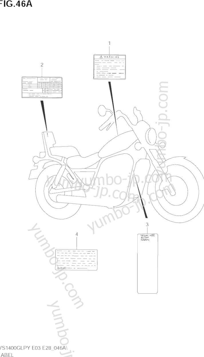 WARNING LABEL (MODEL Y/K1/K2/K3) для мотоциклов SUZUKI Intruder (VS1400GLP) 2000 г.