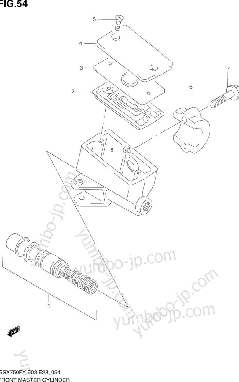 FRONT MASTER CYLINDER для мотоциклов SUZUKI Katana (GSX750F) 2003 г.