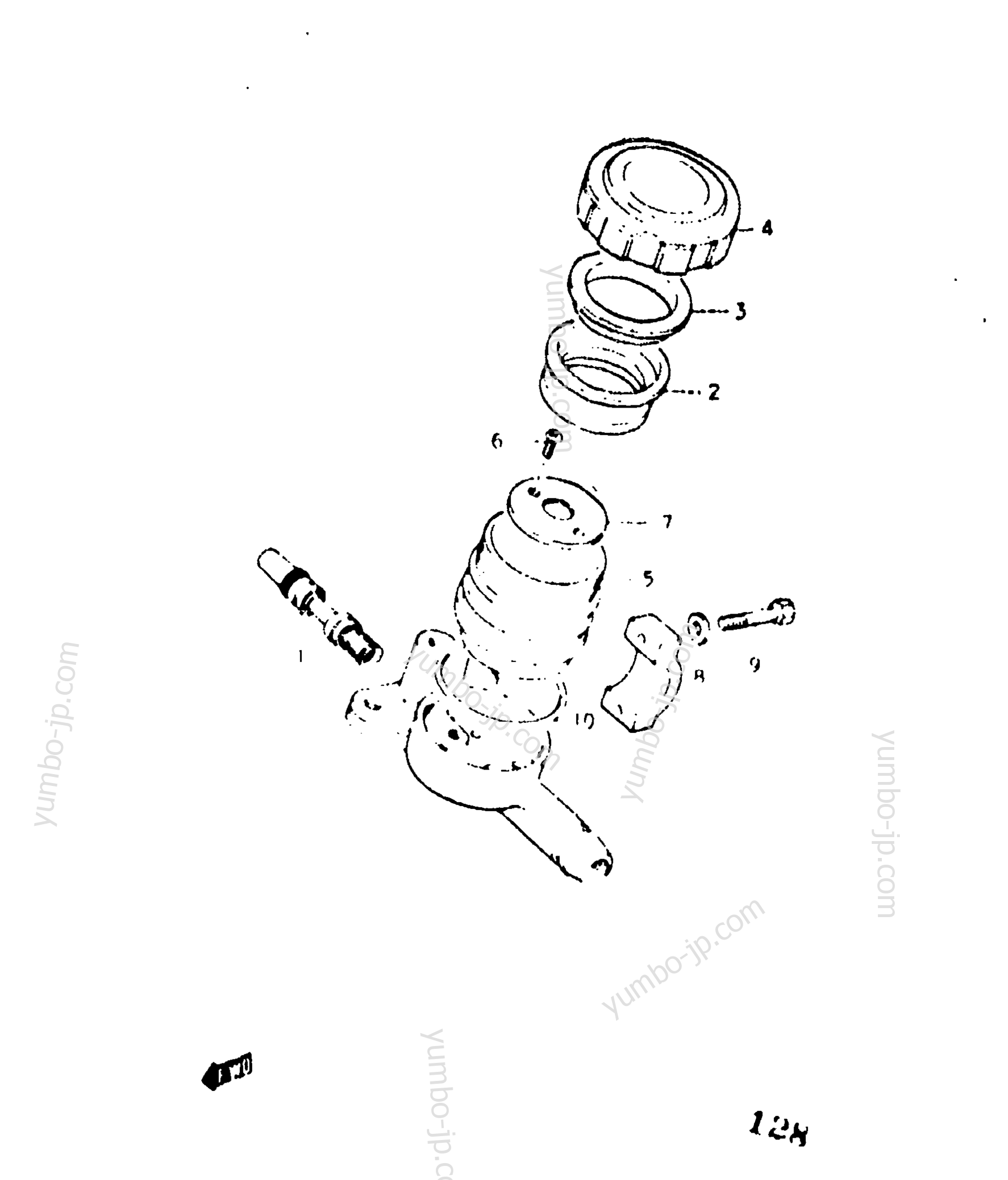 MASTER CYLINDER (GS400B) для мотоциклов SUZUKI GS400 1977 г.