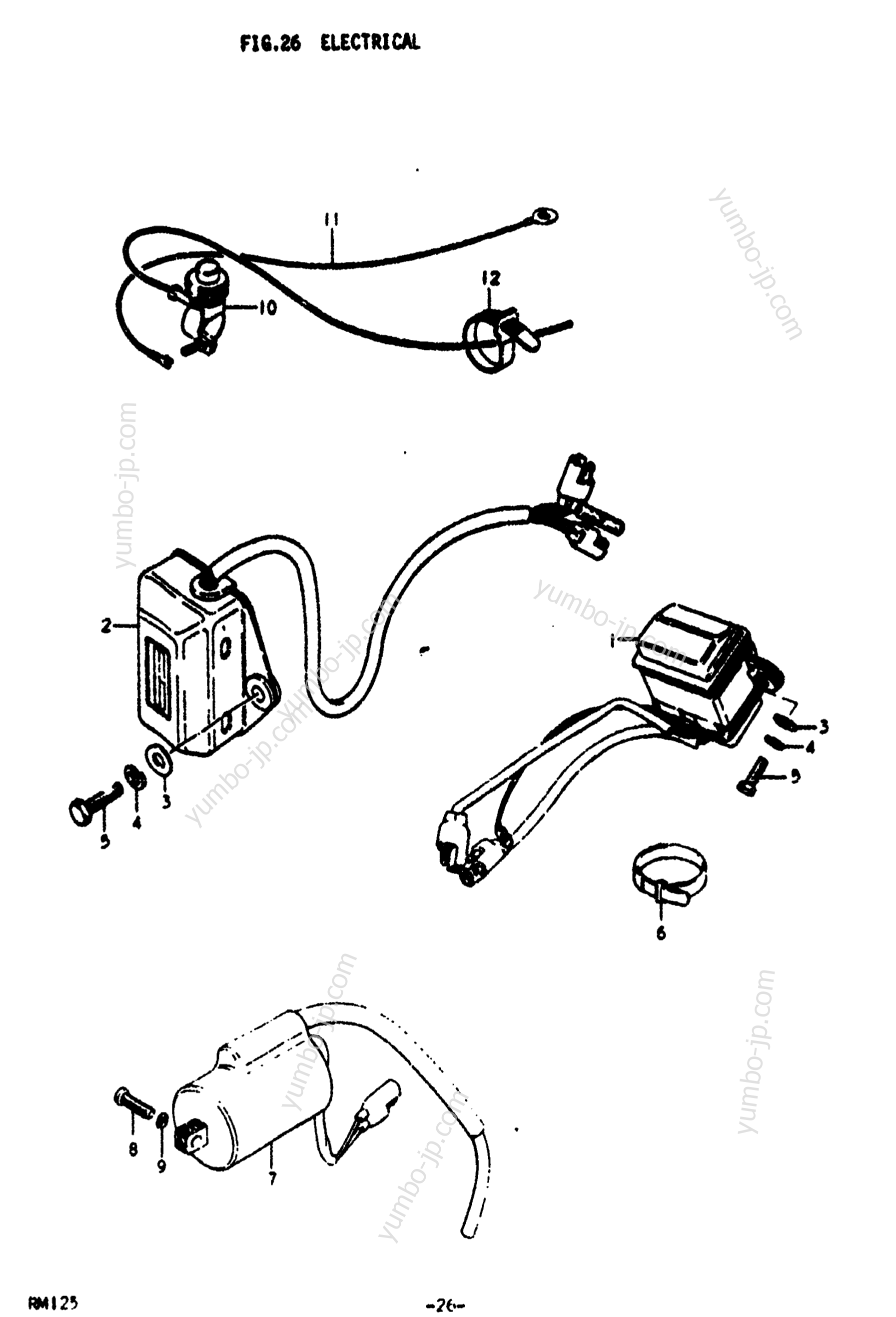 Electrical для мотоциклов SUZUKI RM125 1978 г.