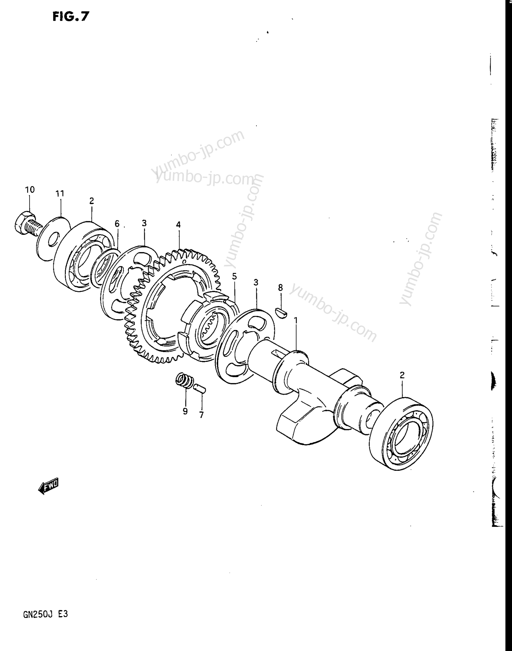 Crank Balancer for motorcycles SUZUKI 1985, (GN250) 1988 year